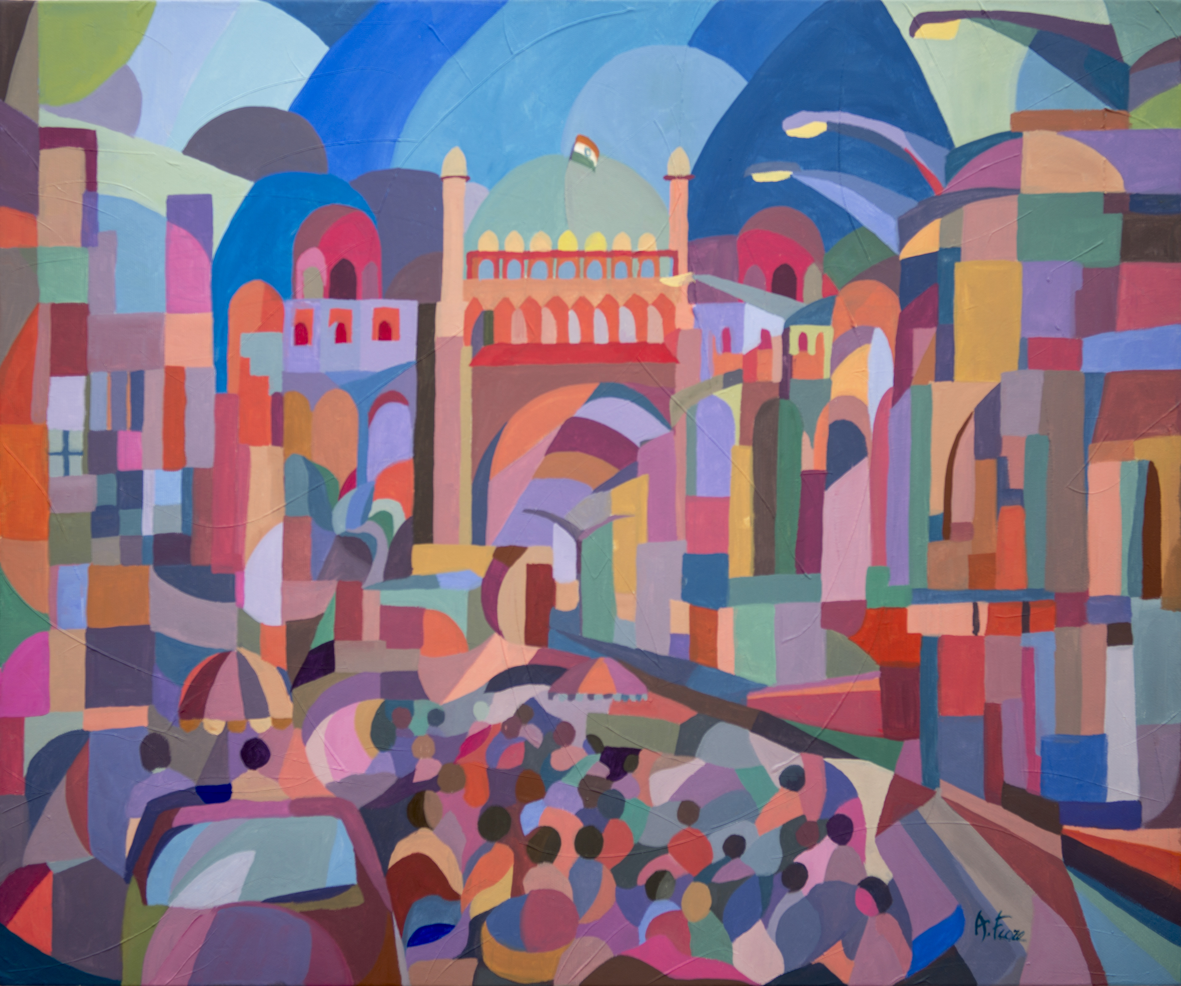 Delhi - 40x50 - acrilico su tela