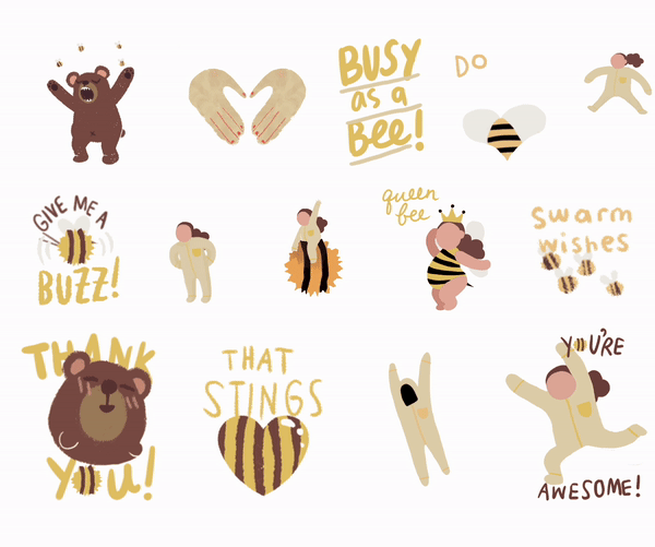 Drew's Honeybees Animated GIFs