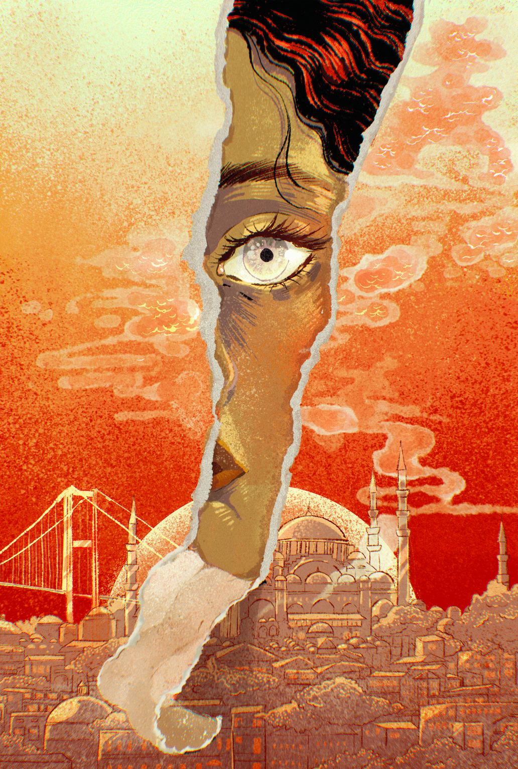 "10 Minutes 38 Seconds in this Strange Life" by Elif Shafak | Book Cover Illustration