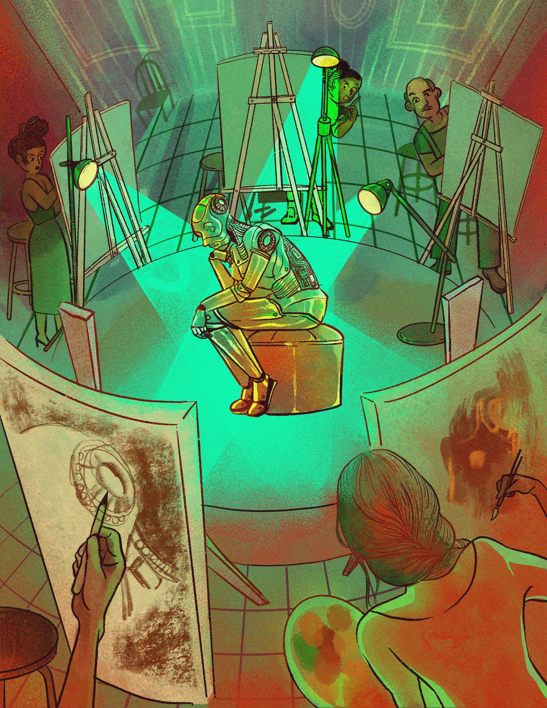 AI as Muse—What's the Point? | Editorial Illustration
