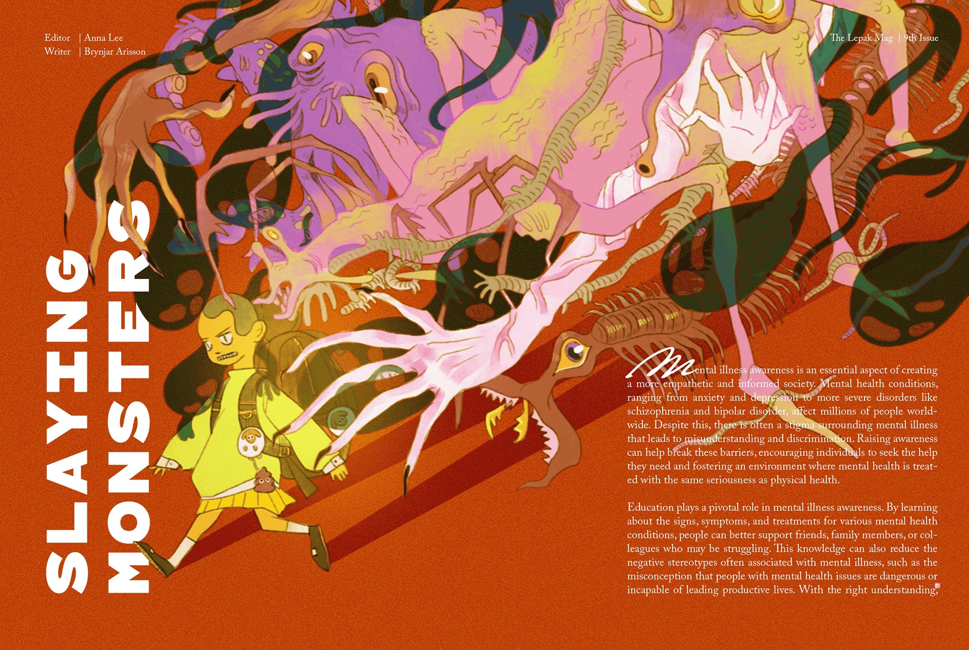 Slaying Monsters | The Lepak Mag | Editorial Illustration