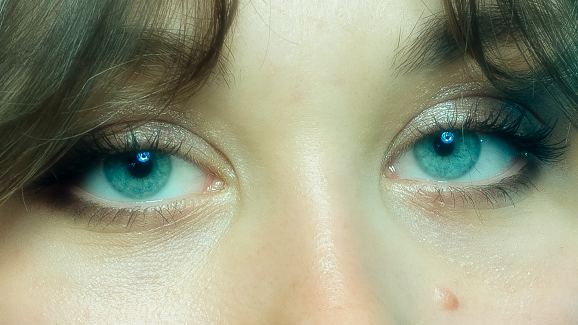 "there's a blue light in his eye"