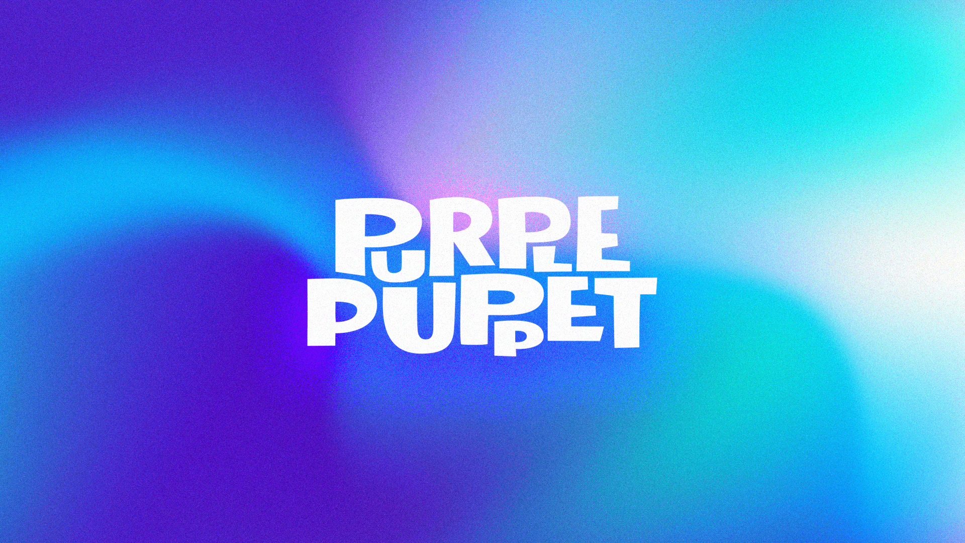 Lettering logotype on colourful background
