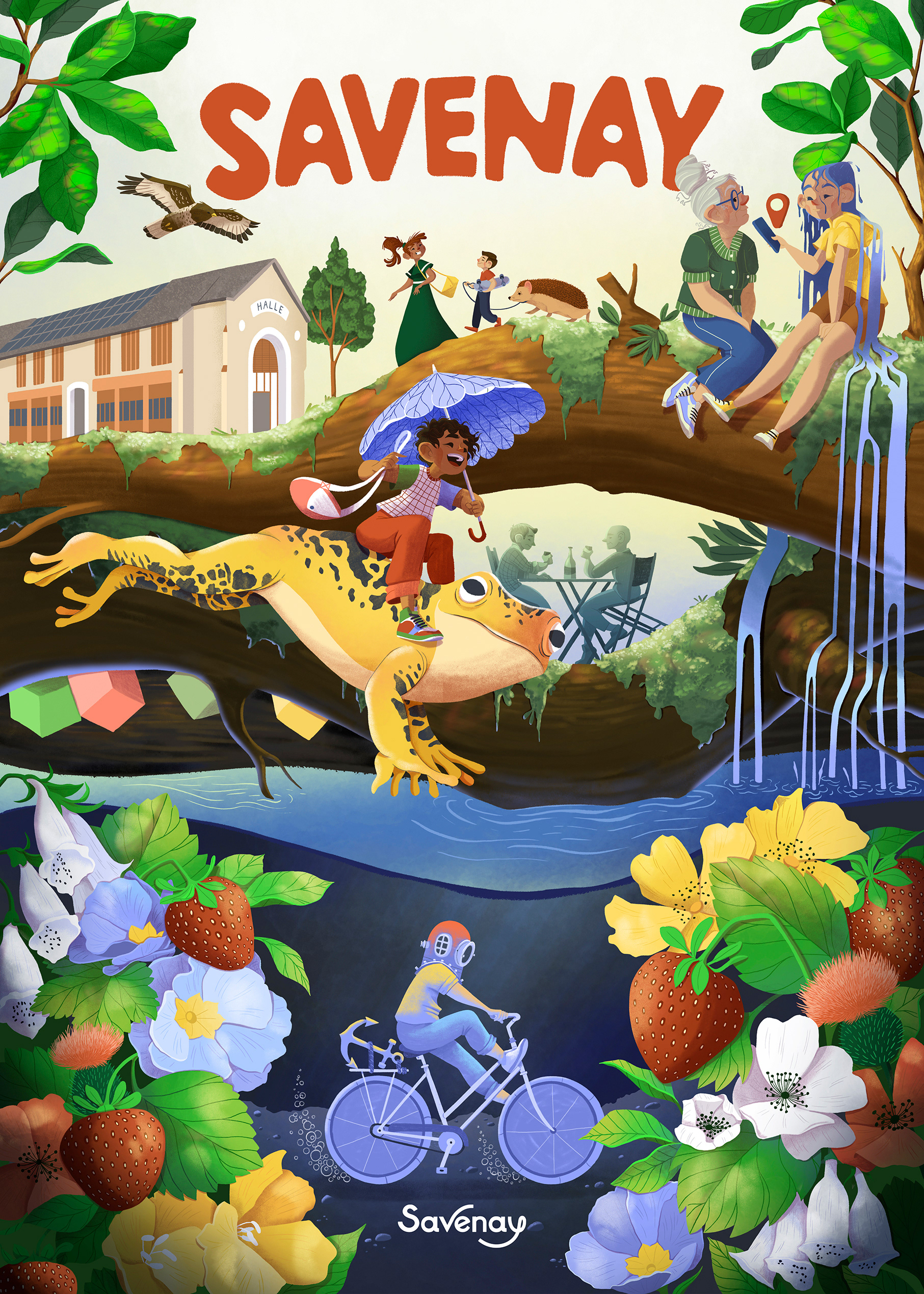 Illustration affiche voeux pour la ville de Savenay