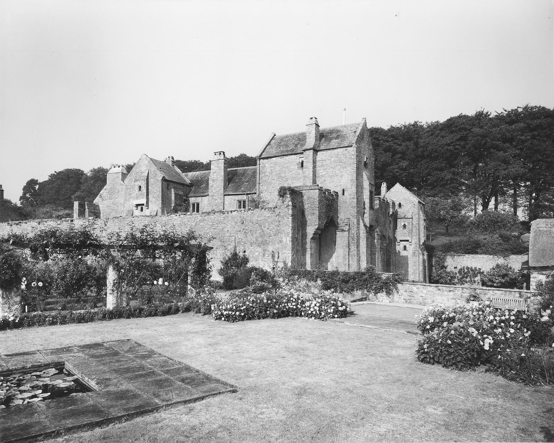 A F Kersting: Compton castle from garden 5/9/1964
