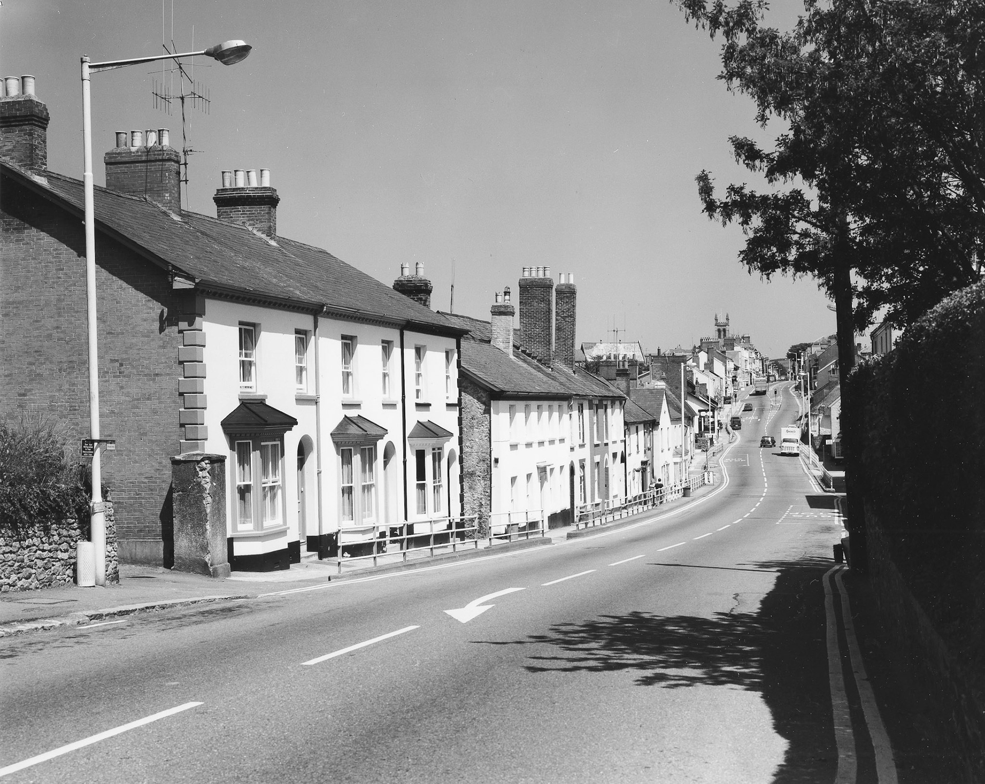 A F Kersting: Honiton main street 24/7/1978