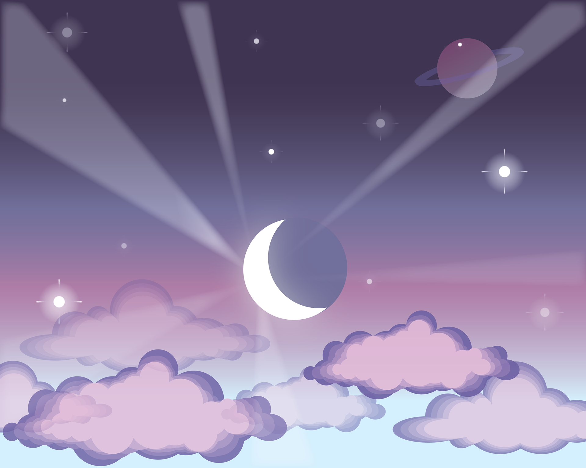 Night Sky Tutorial (Illustrator) - Saturn Sky