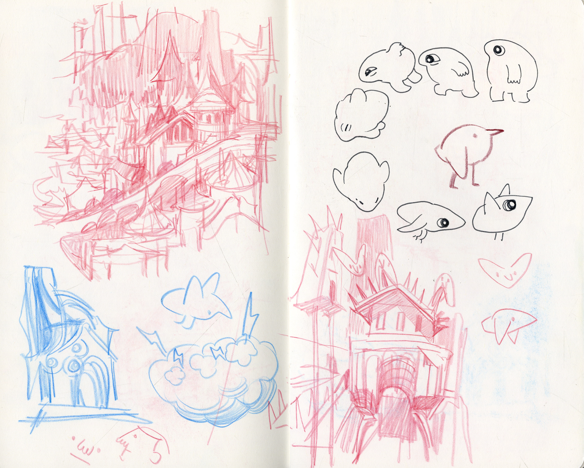 Environment and character concepts by Julie Benbasset