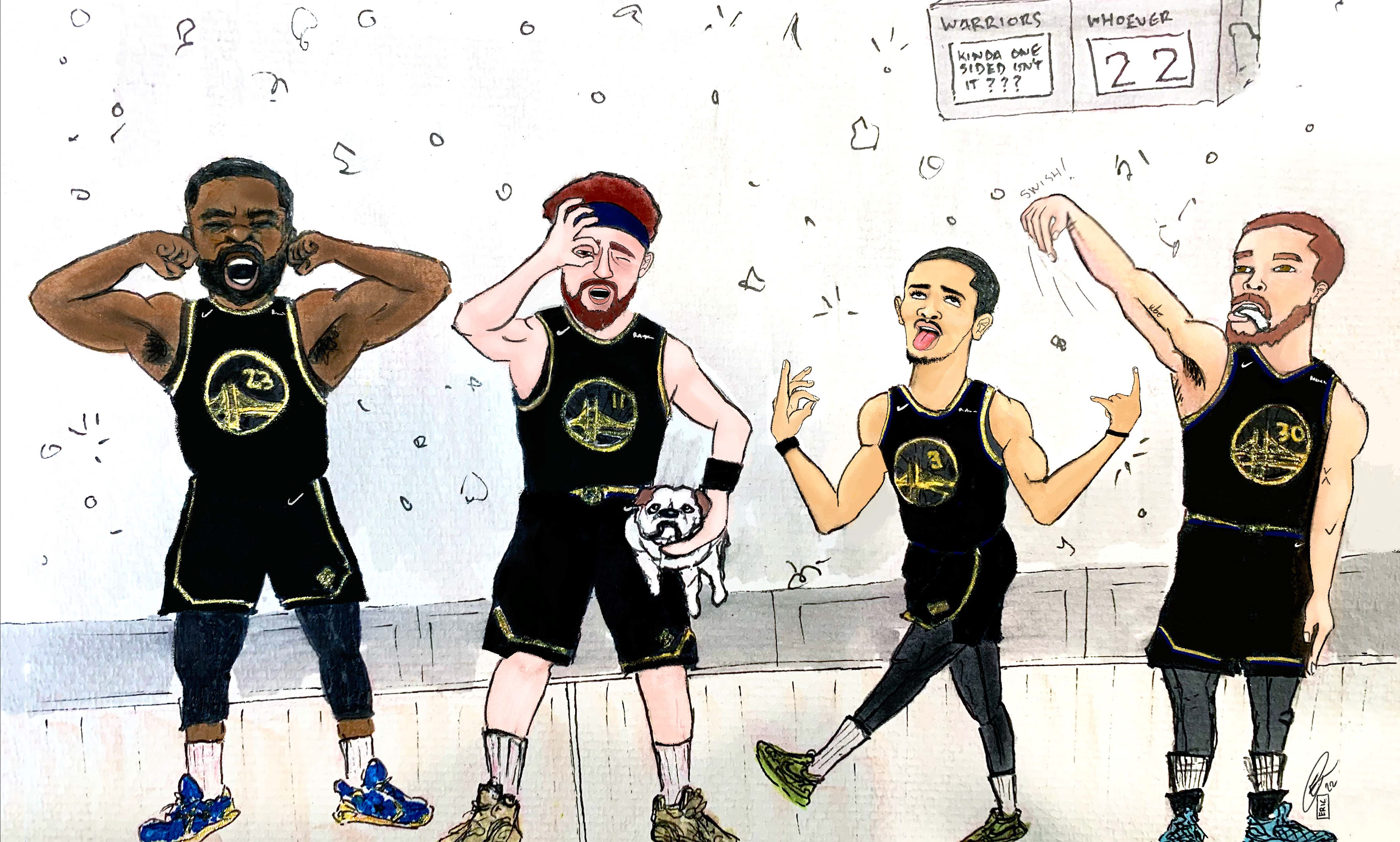 "Splash Party" (2022) Sketched on  Canson Mix Media and painted over in Photoshop.