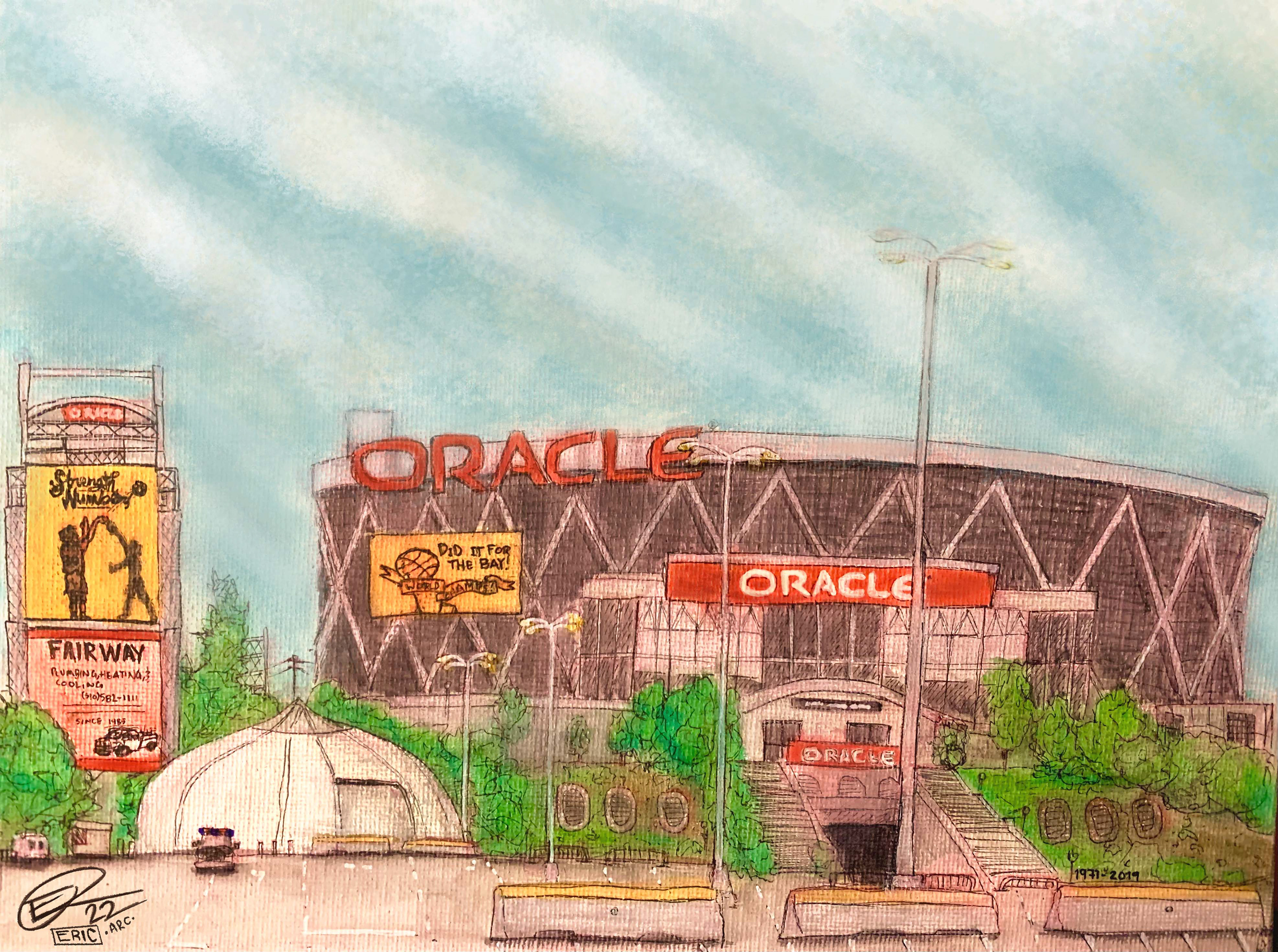 "Roaracle" (2022) Watercolor on Canvas. 12 x 16