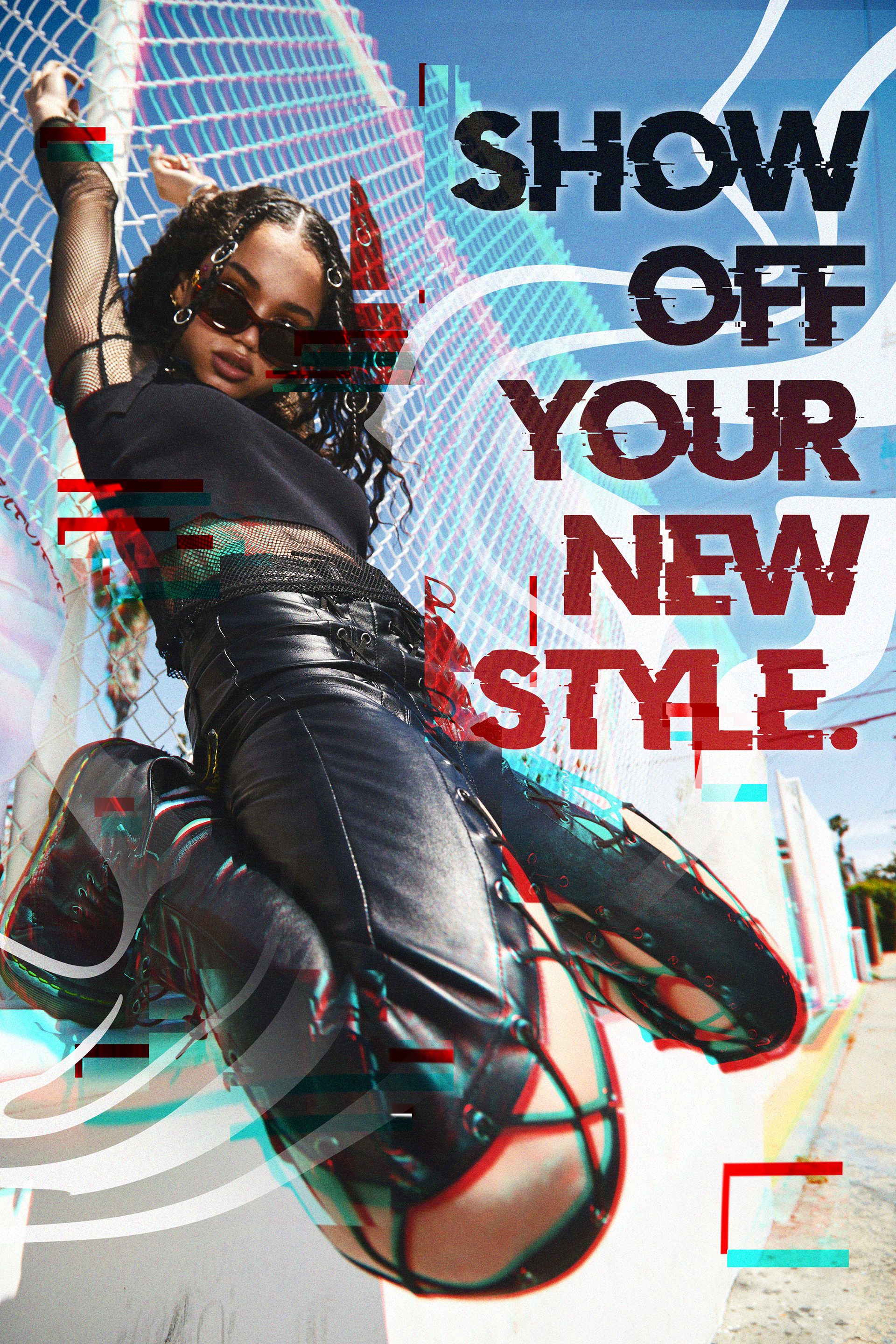 Glitchy Style Ad, Photoshop, 2026