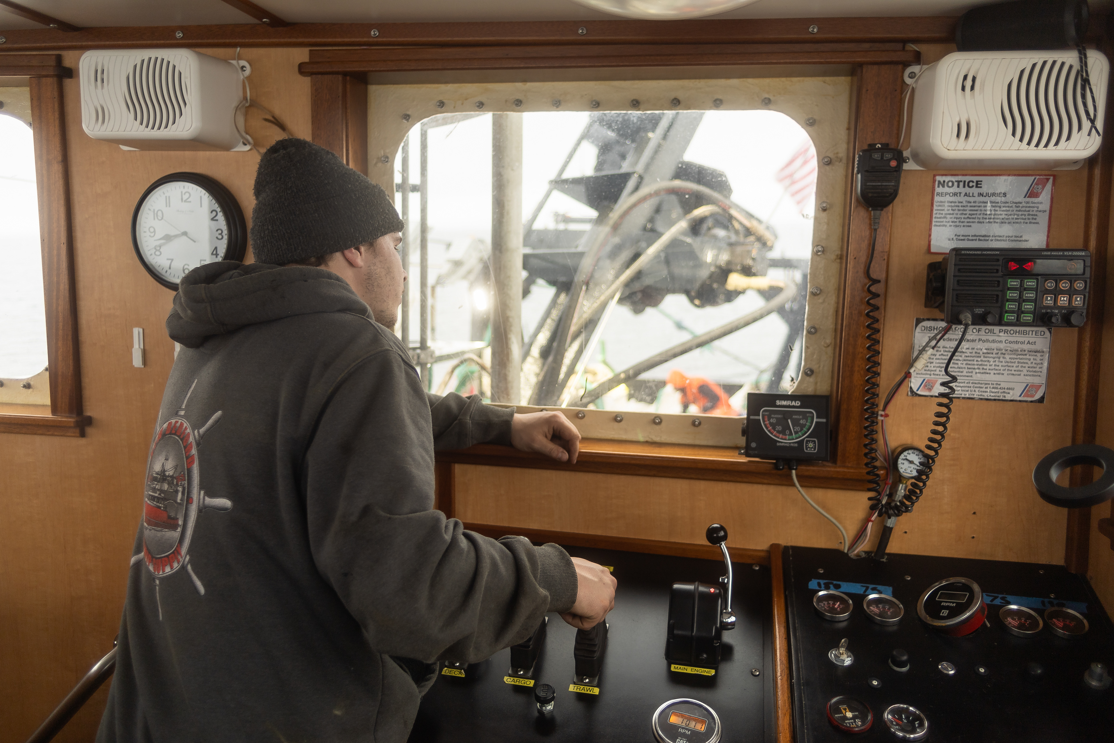 Captain Mikey Controlling the Dredge, 2024