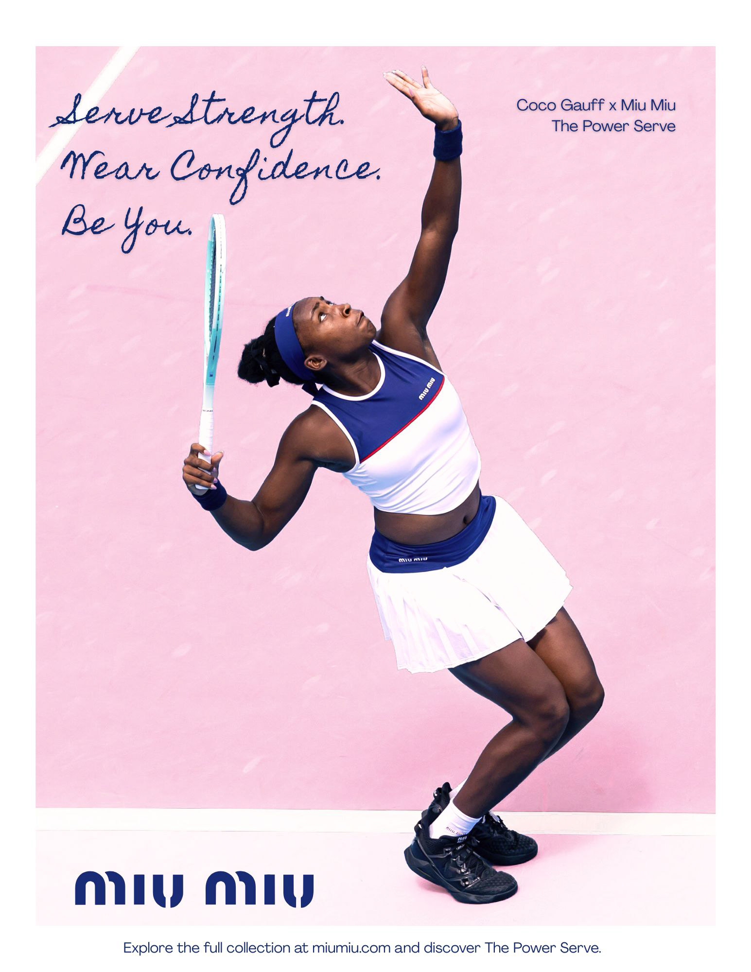 Created a high-impact print ad for Miu Miu’s “The Power Serve” campaign, integrating brand identity, consumer insights, and value-focused messaging. Applied strategic layout design and market-driven creative direction to strengthen brand equity, maximize visual impact, and support ROI-minded campaign objectives.