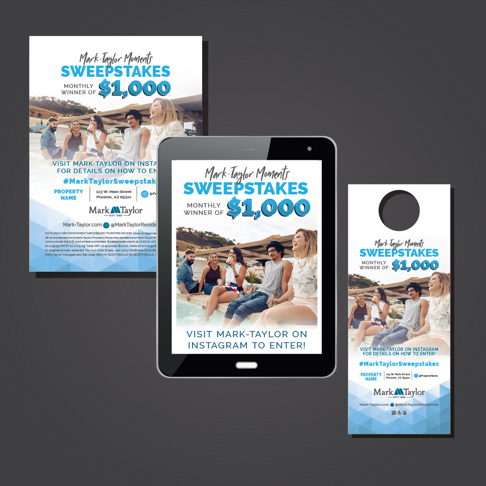 Social Media Sweepstakes Campaign Print & Digital