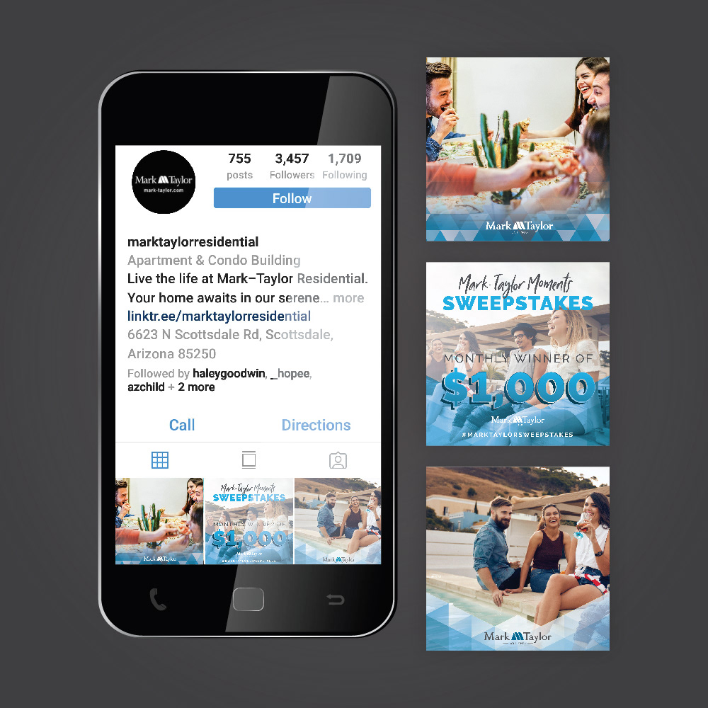 Social Media Sweepstakes Campaign Instagram Page
