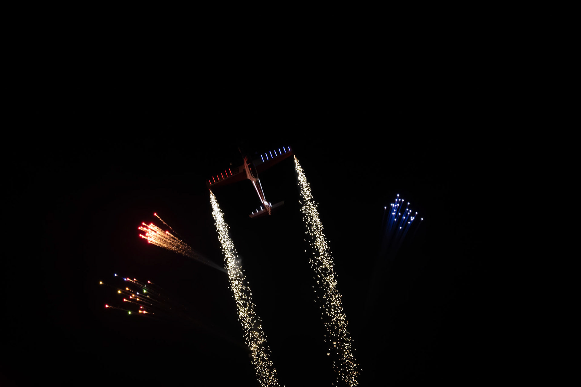 Fireworks and airplanes