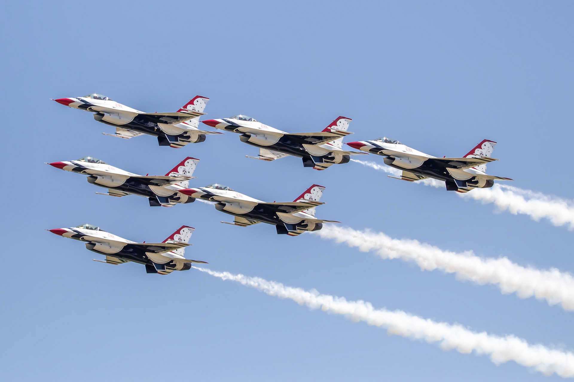 Surpise flyby of the Air Force Thunderbirds