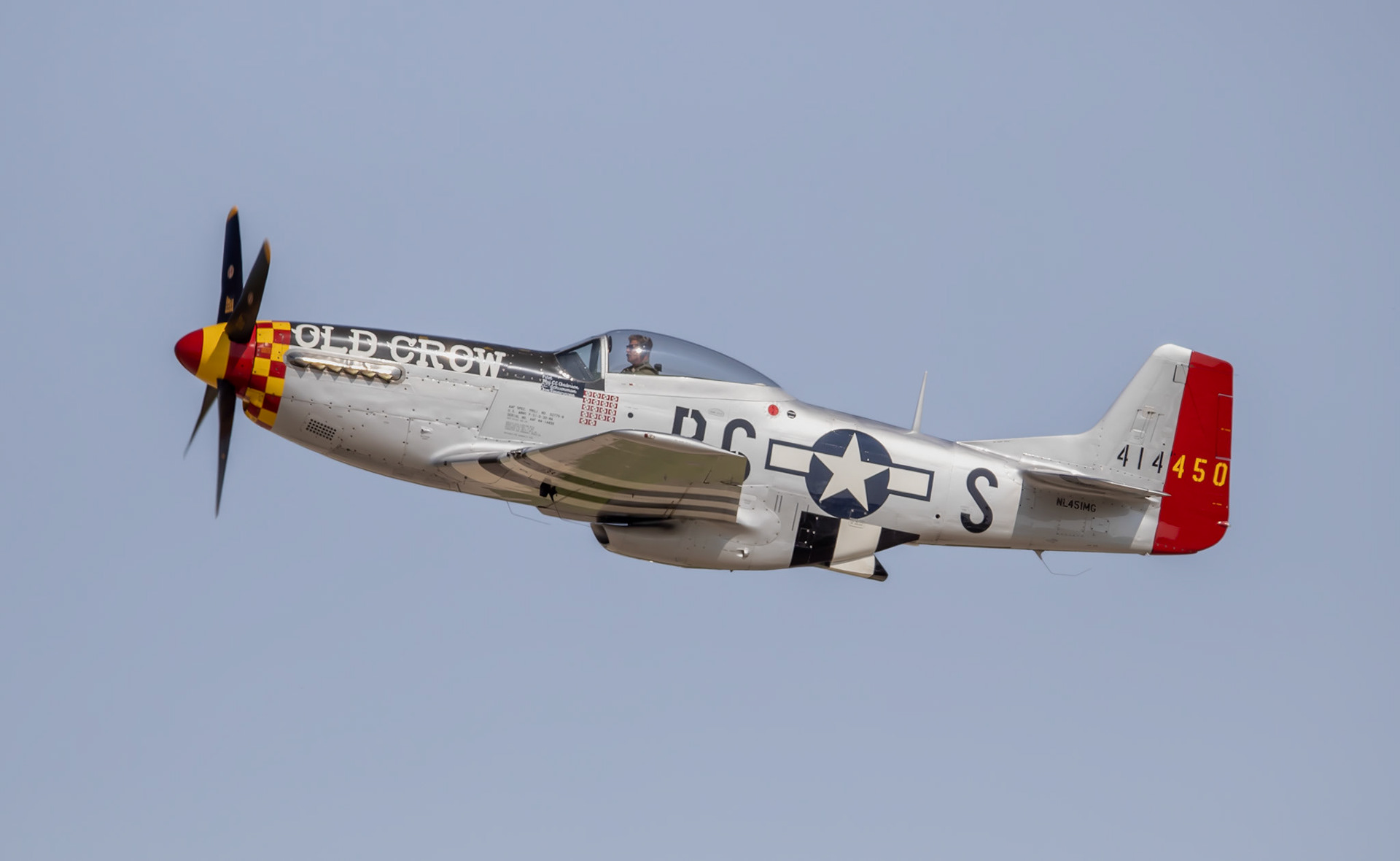 The P51 "Old Crow" gets ready for a demo