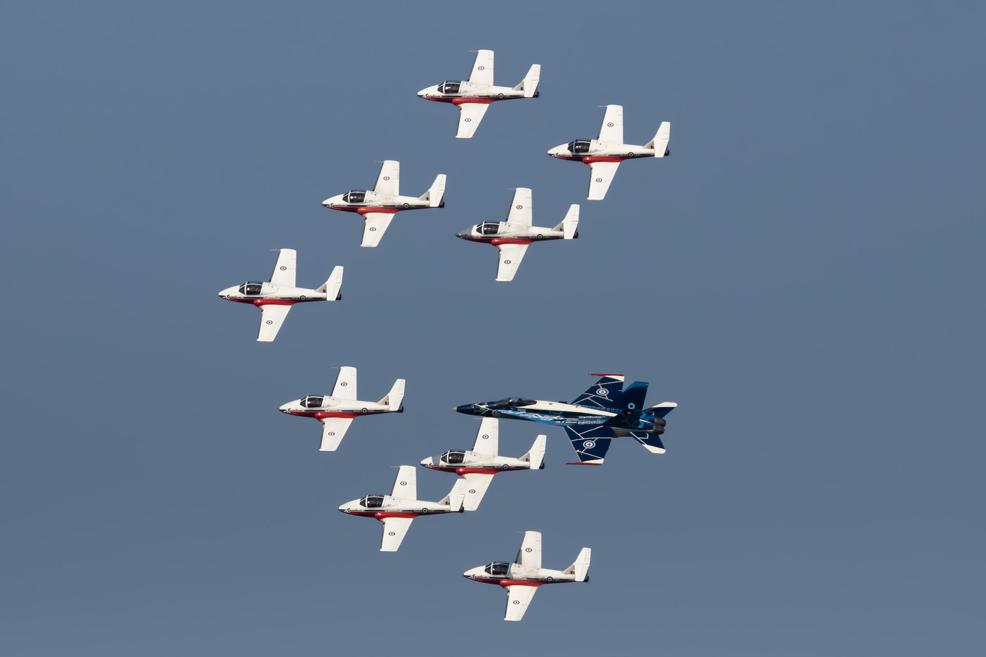 Snowbirds and the RCAF CF18 Demo Team