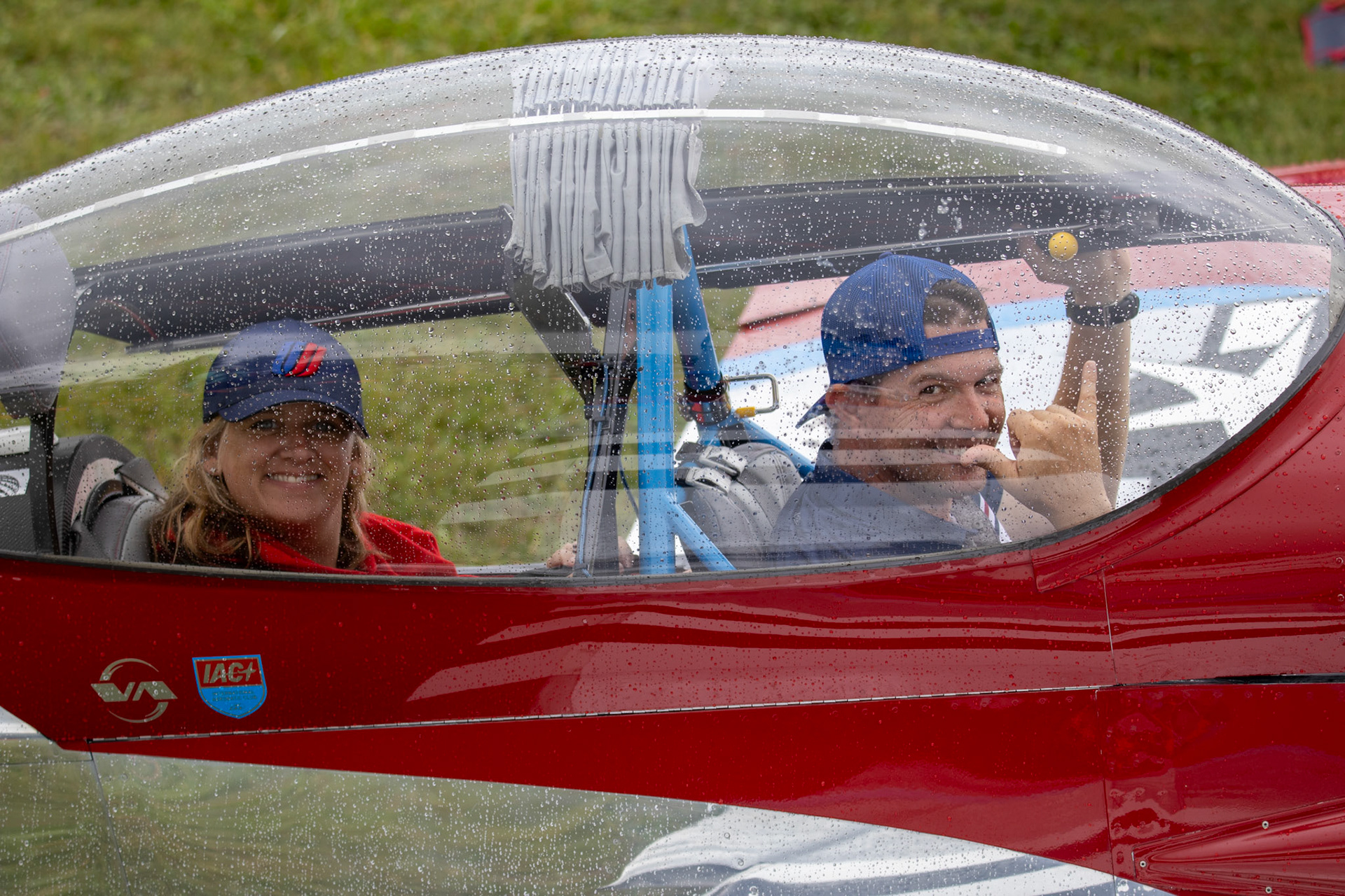 Sheltering from the rain in a plane wasnt a bad idea