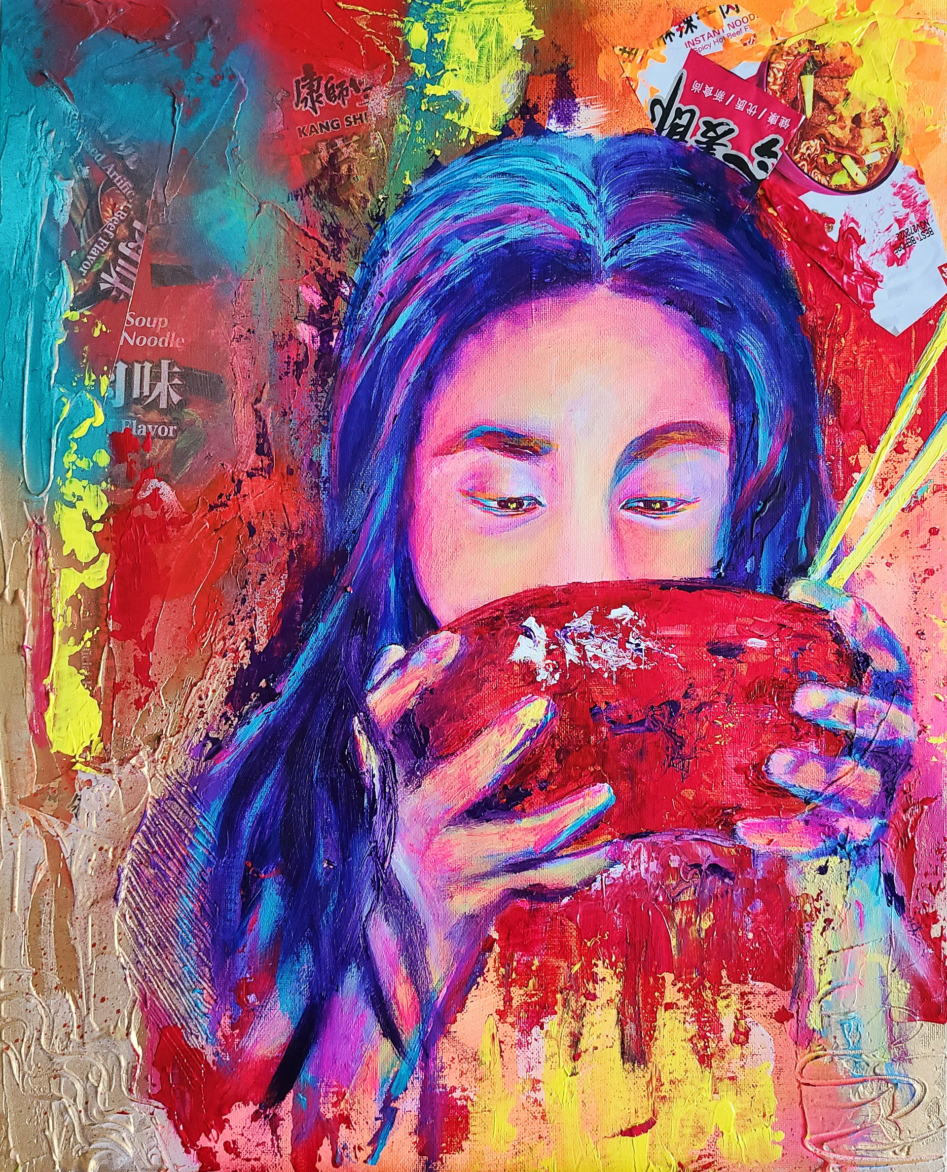 方便面 Ramen (Acrylic on Canvas)