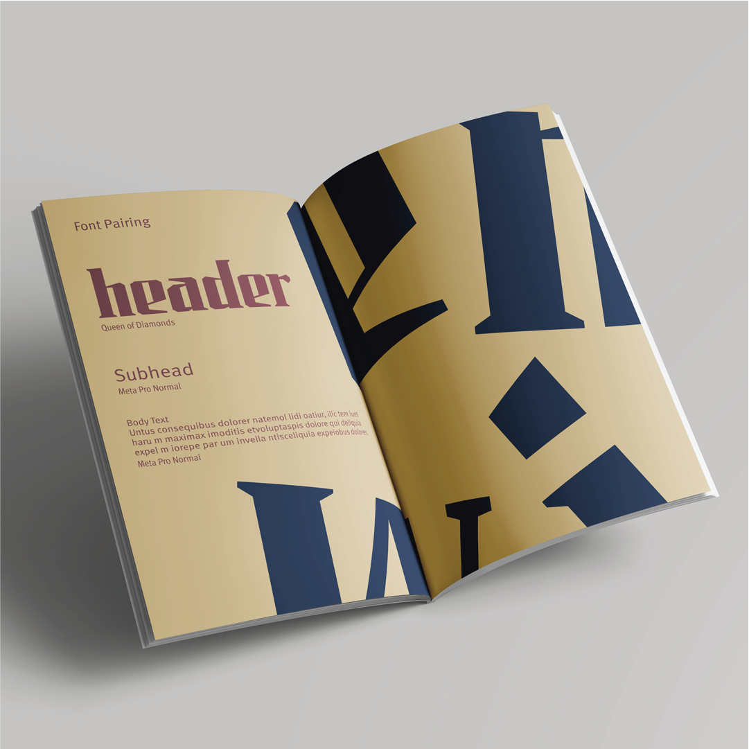 Font pairing spread