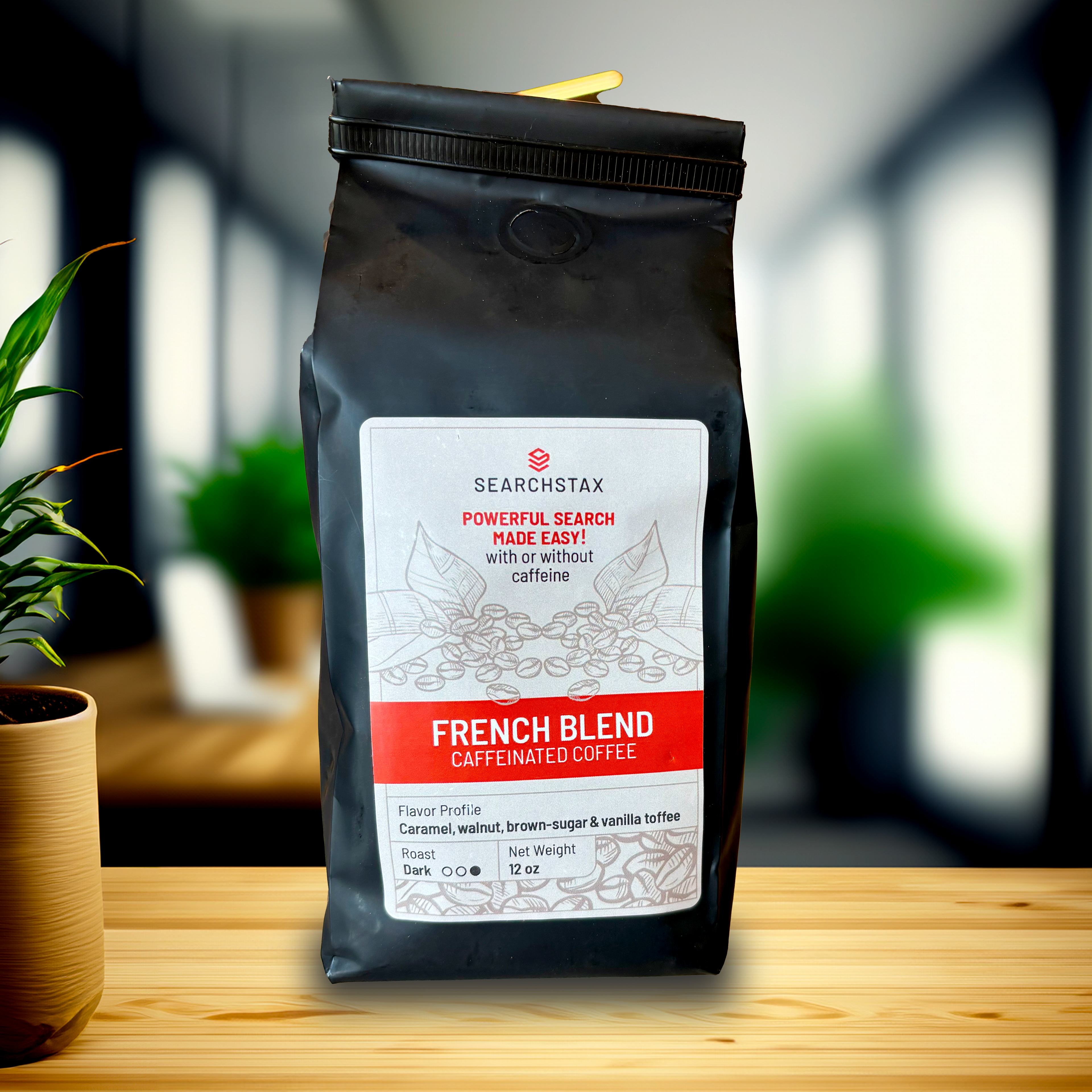 Branded coffee bag labels