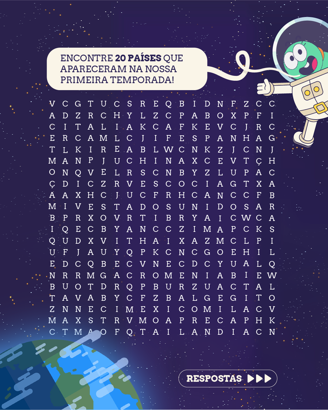 WeeBoom: Find the 20 countries visited in season one