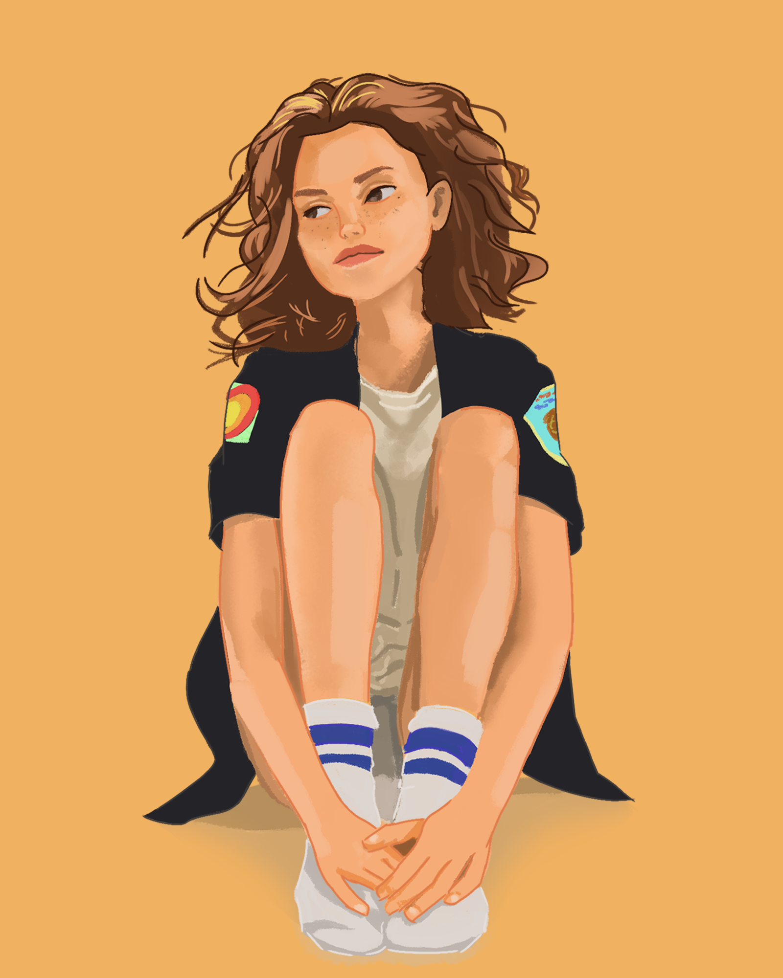 A cool girl with cool socks ! 🧦 #coolgirl #girldrawing #socks #portrait #womenwhodraw #womeninillustration #illustration #illustratrice #illustrator #digitalart #digitalpainting #digitalillustration #art #instaart #illustration #illustratrice #illustrator #digitalart #digitalpainting #digitalillustration #art #instaart #drawingoftheday