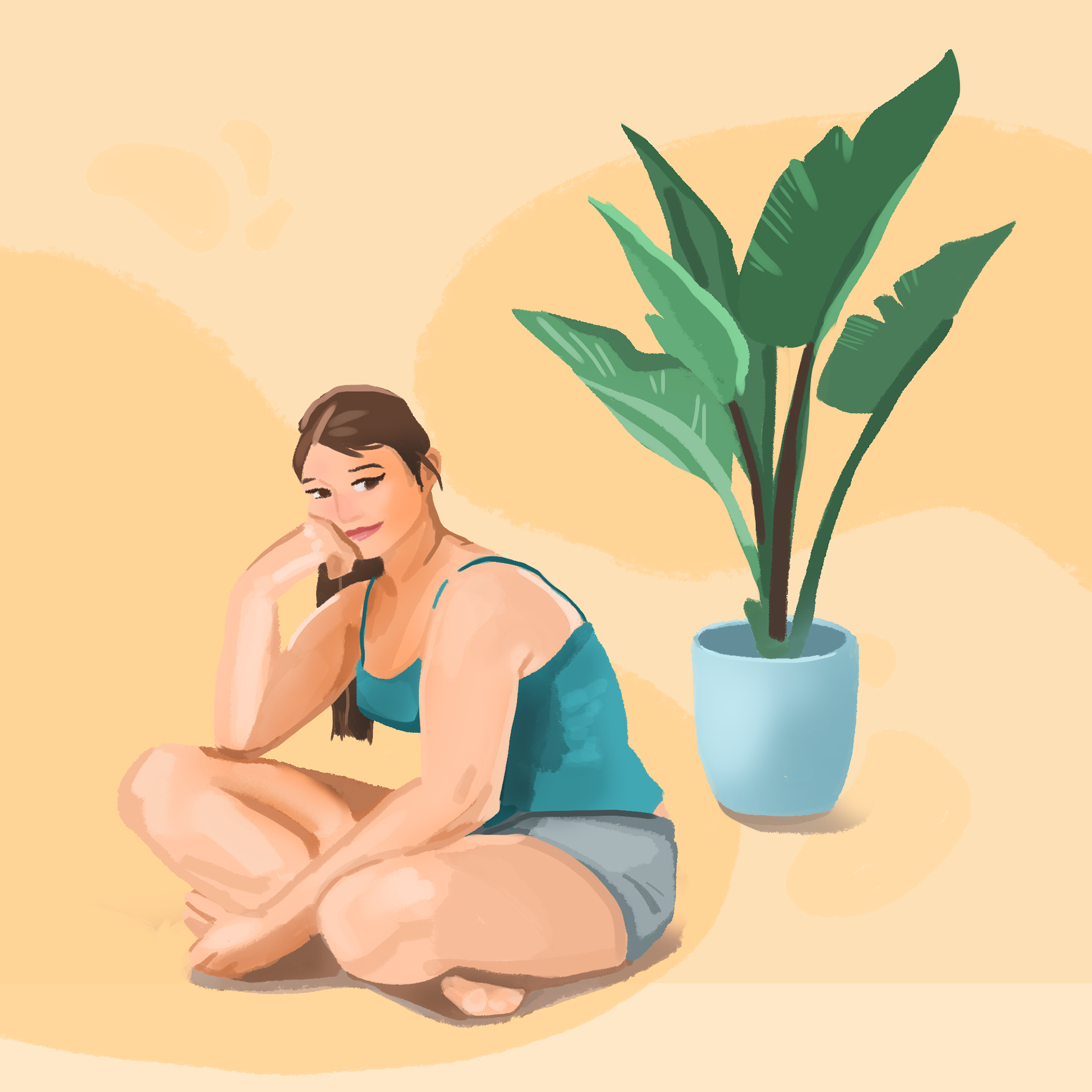 Home sweet home ! 🏠❤ Avec ce mauvais temps de début de semaine, j'ai juste envie de rester à la maison et dessiner ! Bonne semaine à vous 😚 #womandrawing #plant #plantlover #homesweethome #chill #loveyourself #illustration #illustratrice #womenwhodraw #illustrator #creatif #creation #digitalart #digitalpainting #digitalillustration #art #artwork #instaart #drawingoftheday