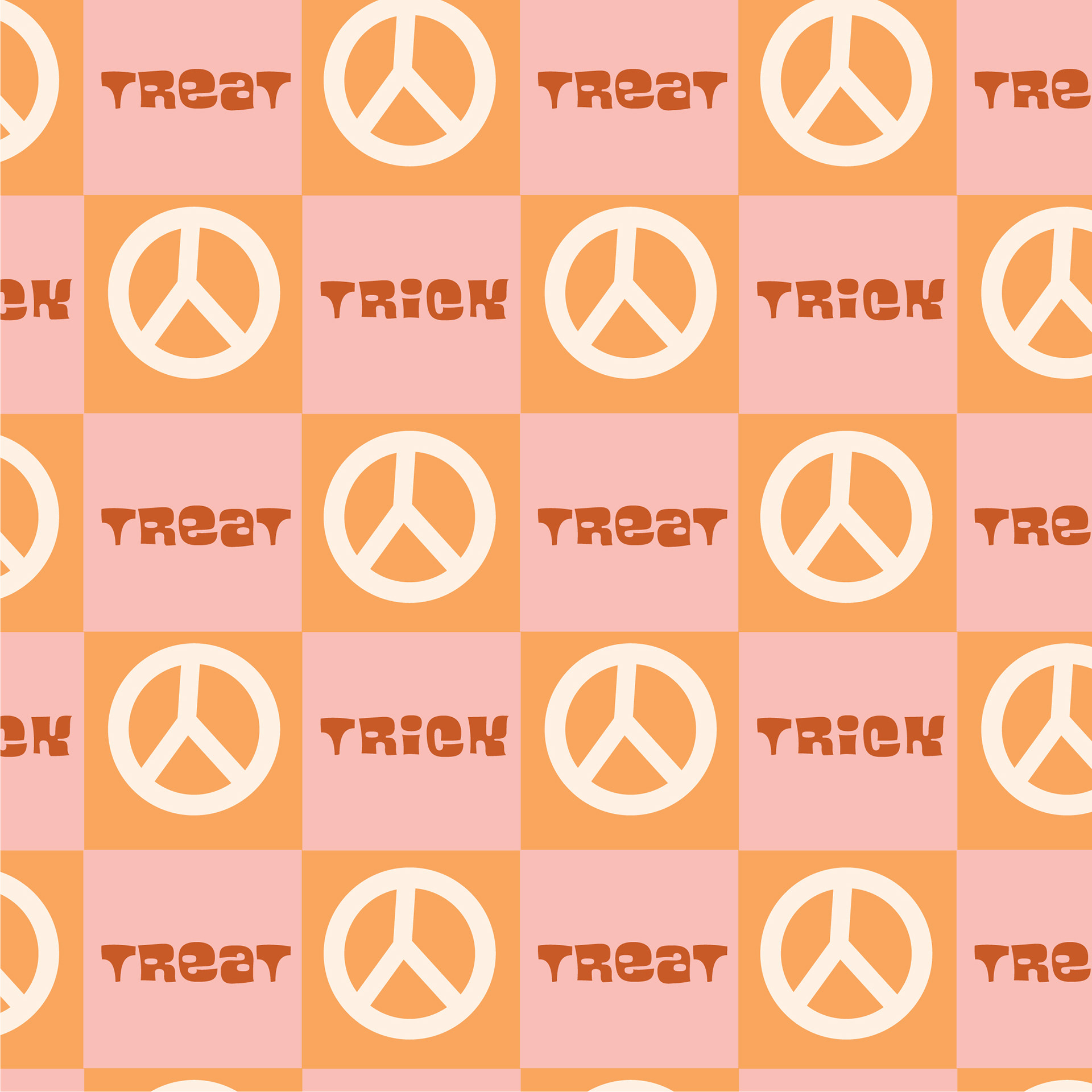 Peace and Love Checkerboard 