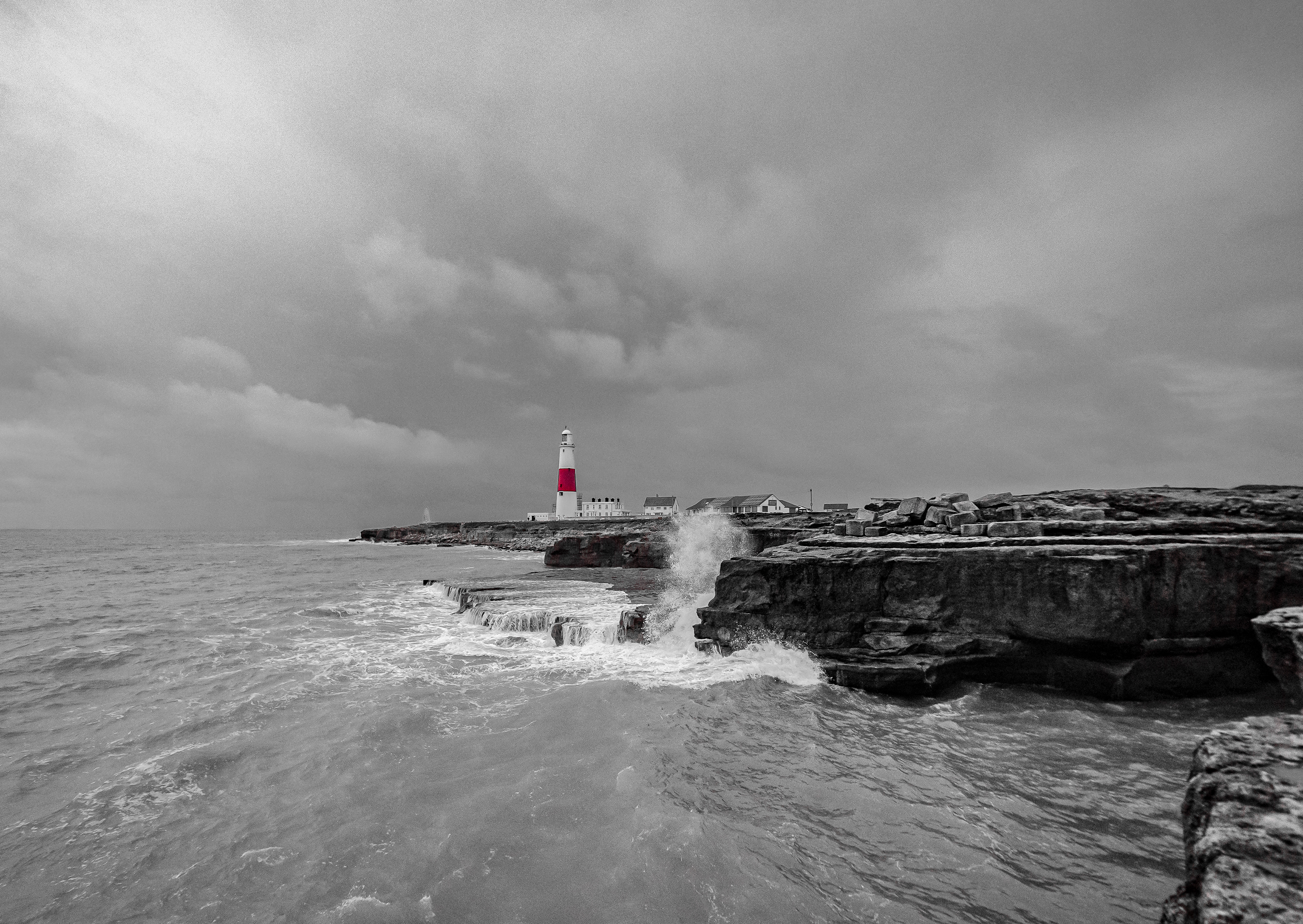 Portland Lighthouse Storm
