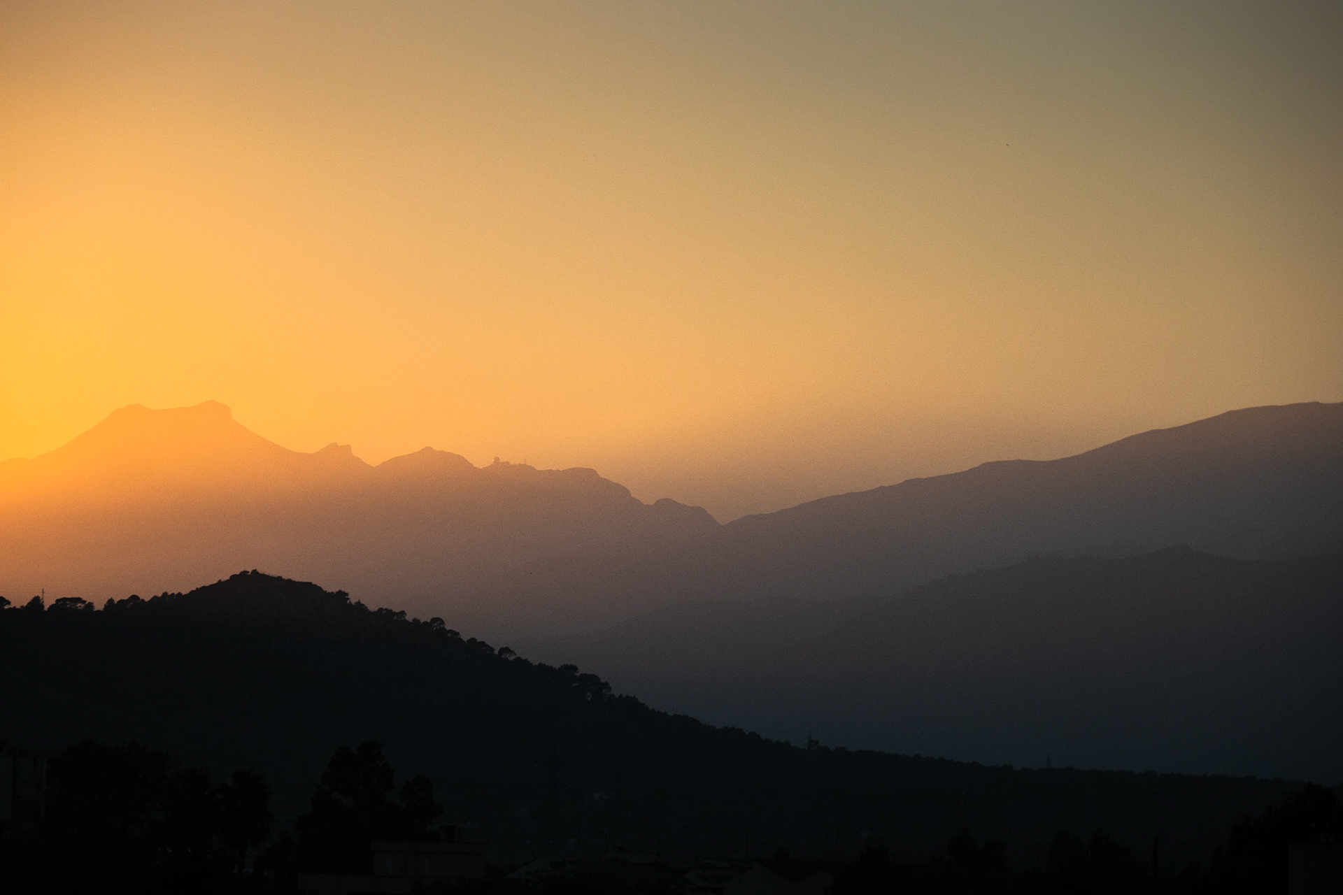 Mallorca Mountain Sunset