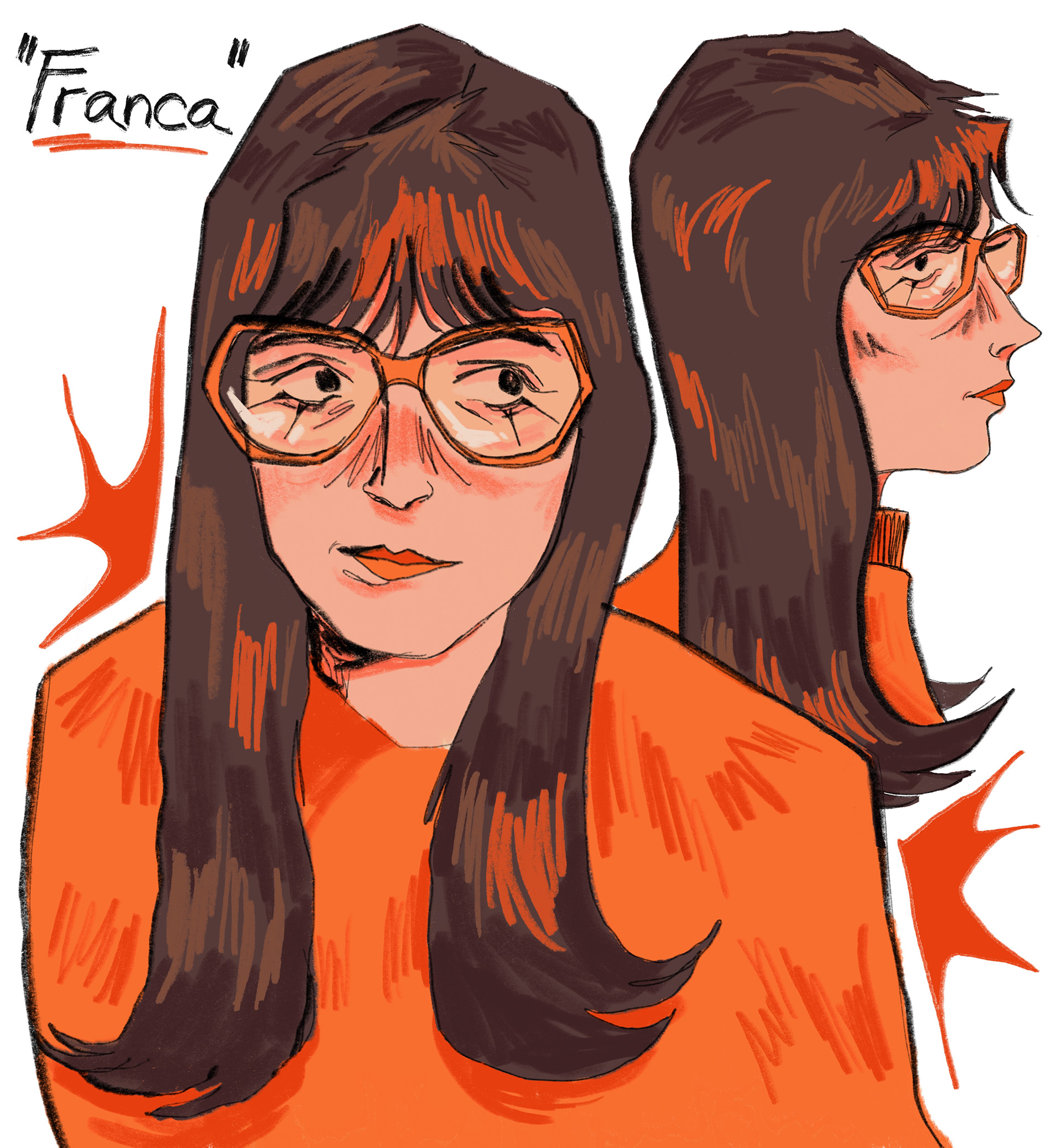 "franca" / digital character illustration / 2023
