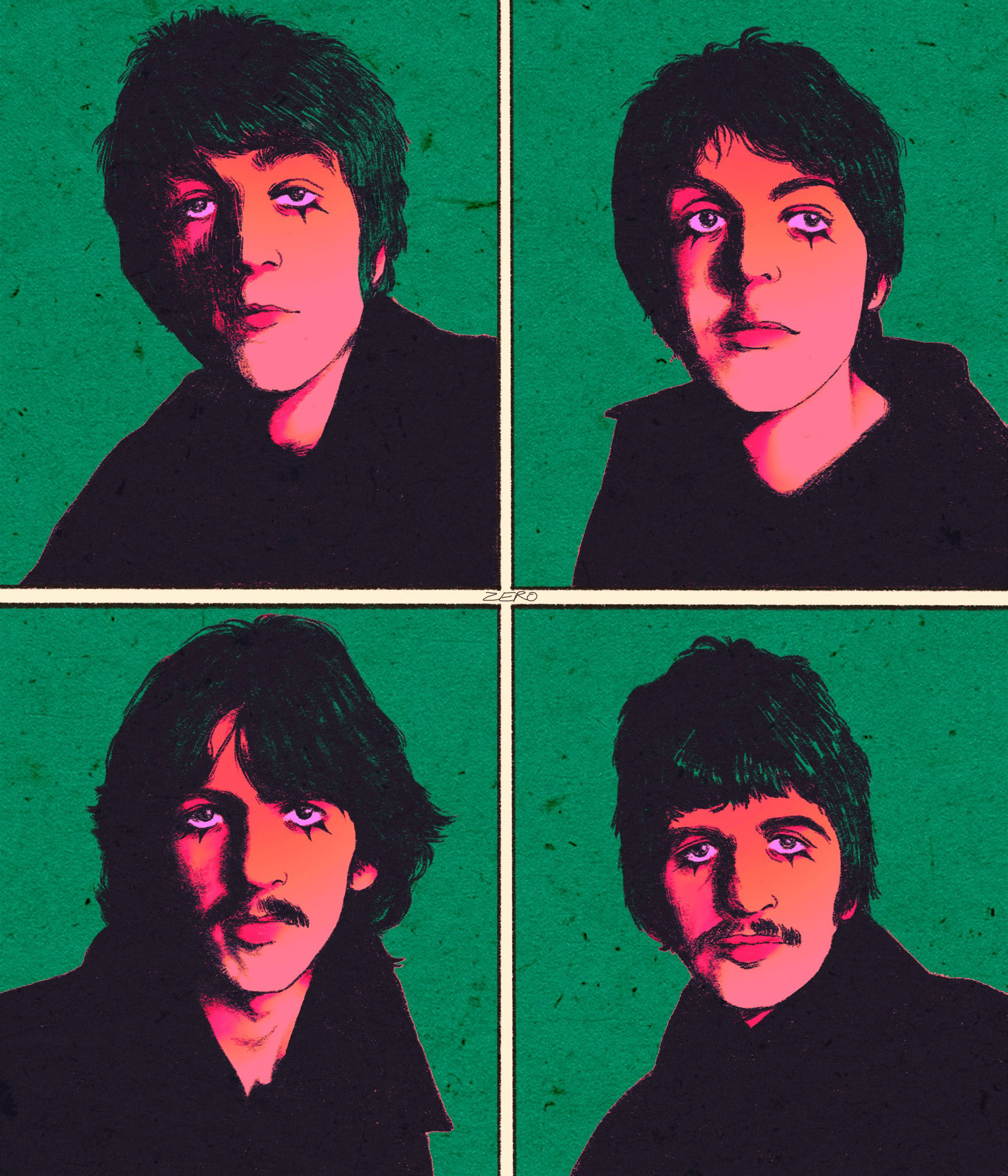 "the beatles 1968" / digital illustration / 2021