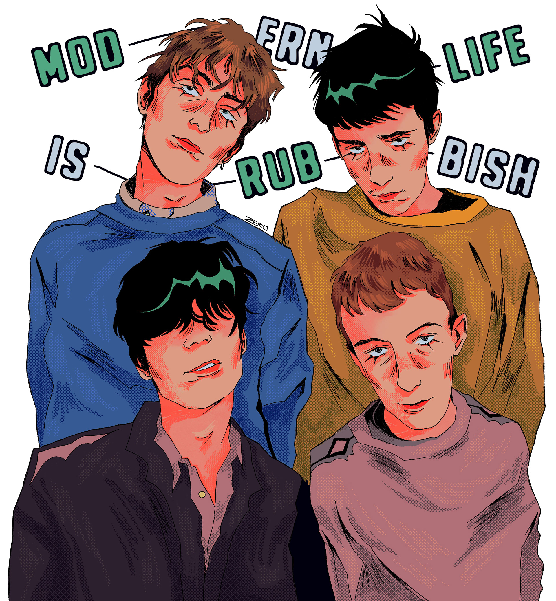 "blur - modern life is rubbish" / digital illustration / 2022