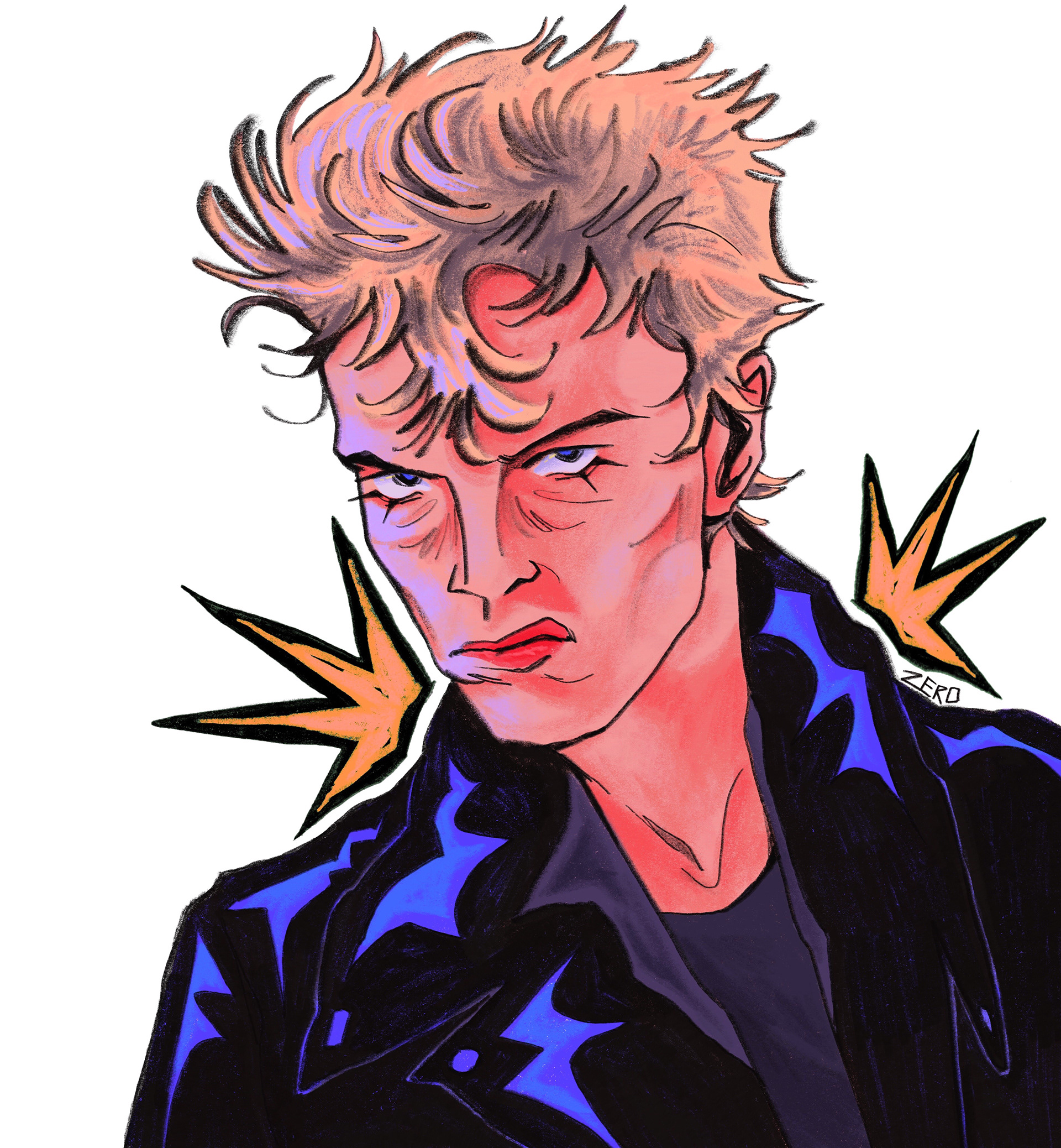 "billy idol" / digital illustration / 2023