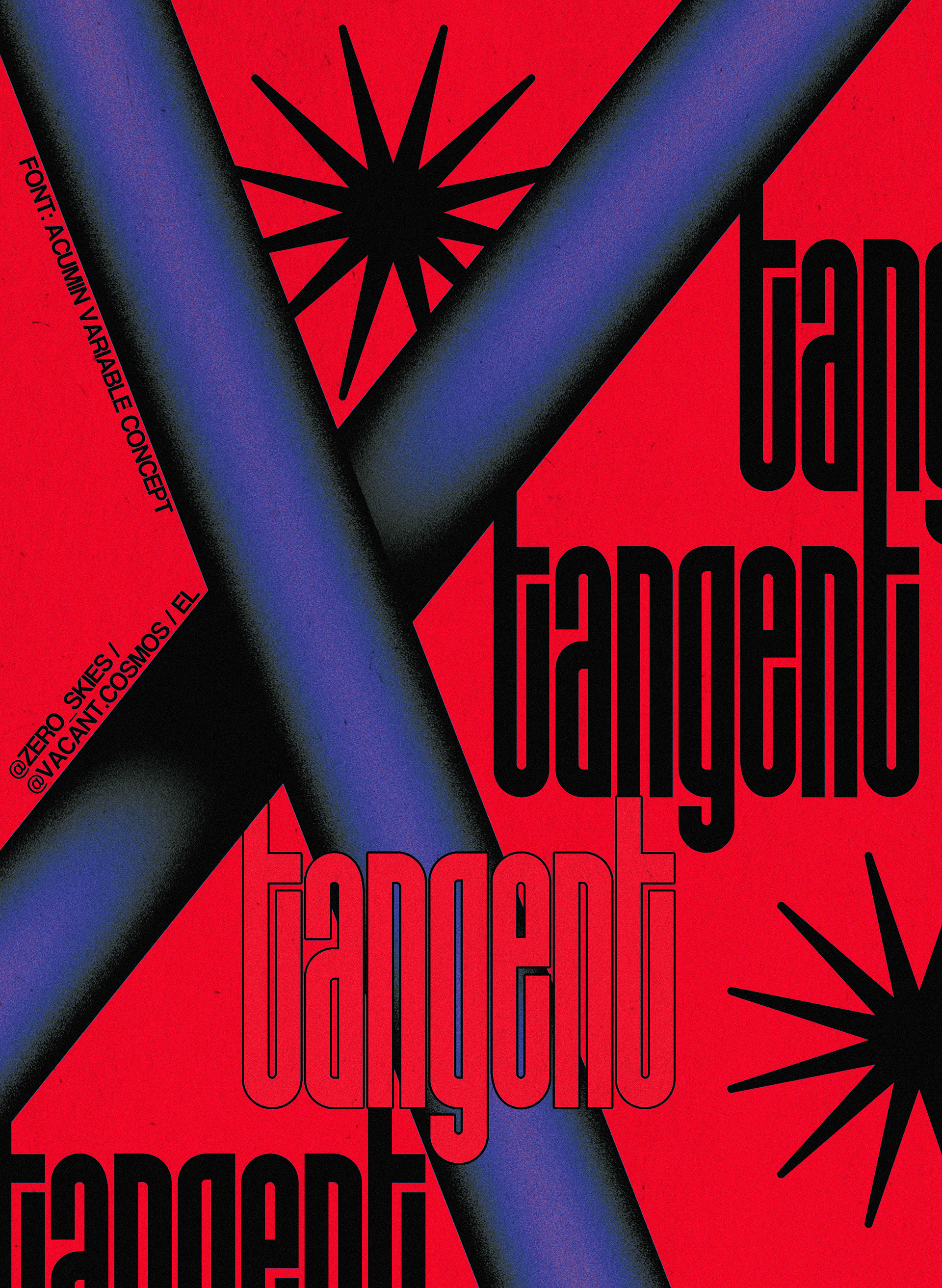"tangent" / 3D poster design / 2023