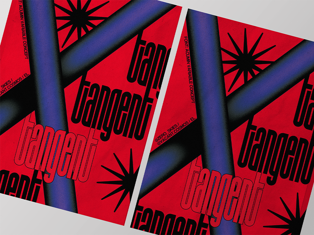 "tangent" / poster display / 2023