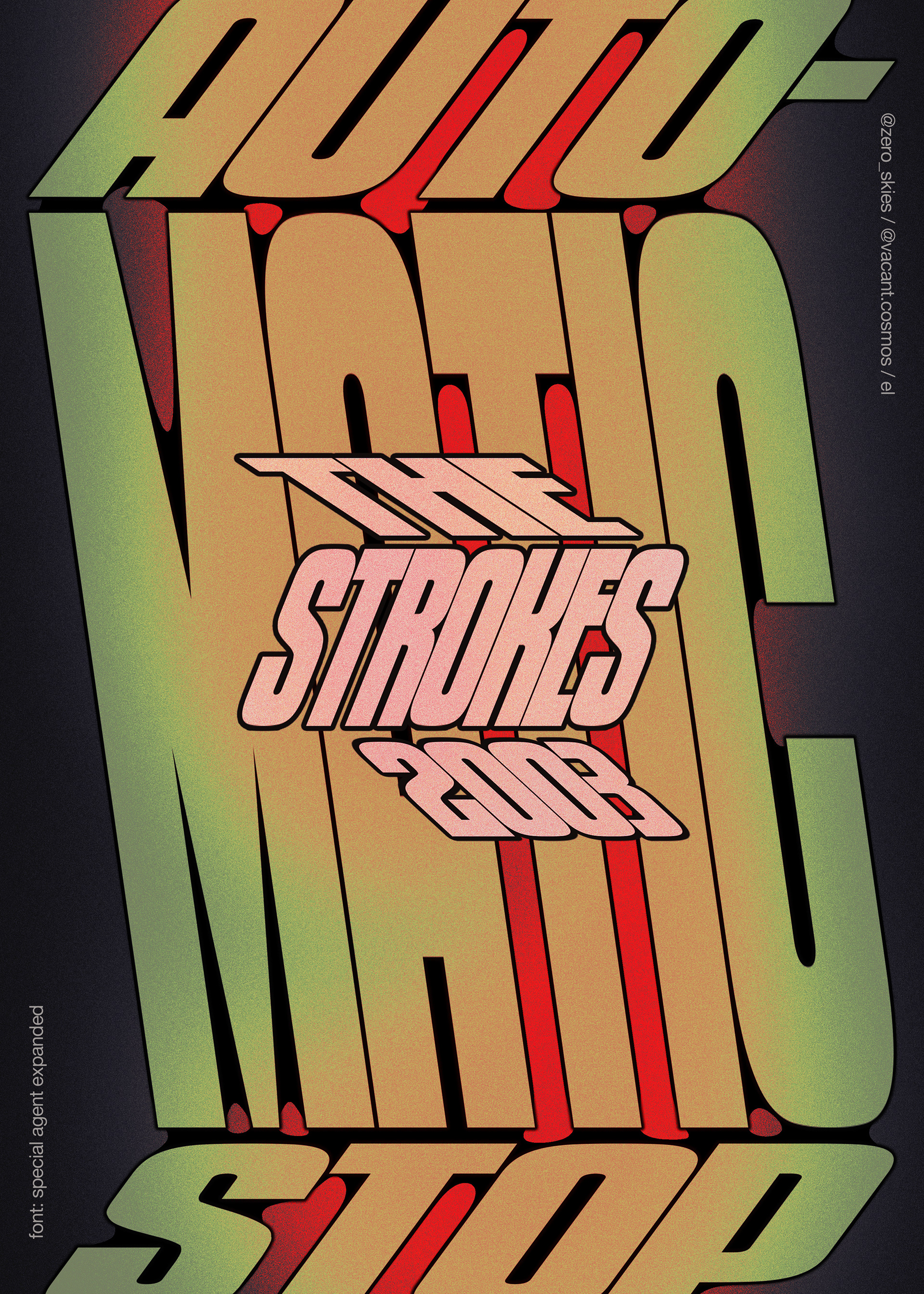 "automatic stop" / band poster / 2023