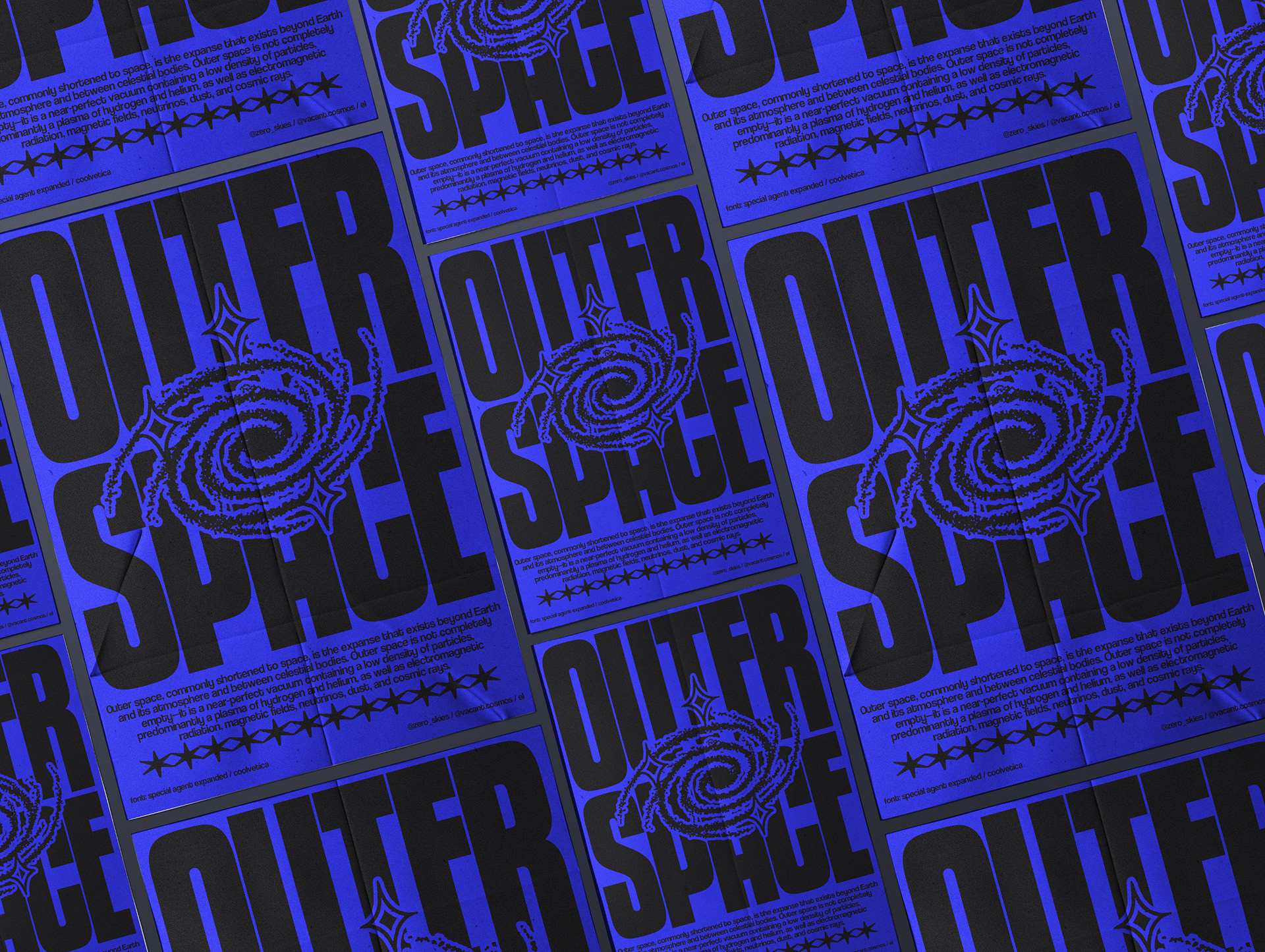 "outer space" / flyer display / 2023
