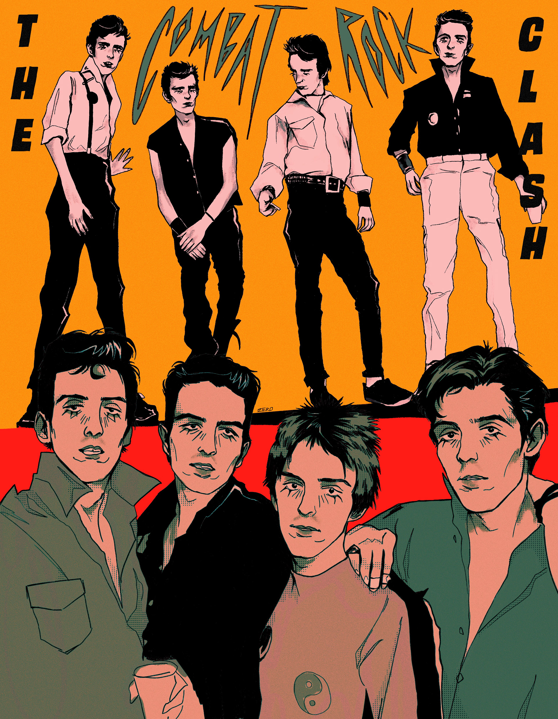 "the clash - combat rock" / digital collage illustration / 2022