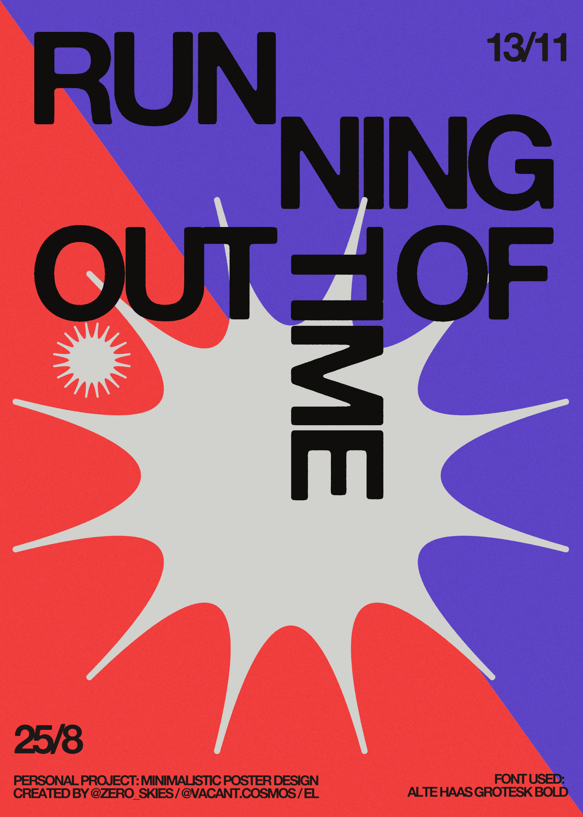 POSTER #2: "running out of time" / poster series / 2022