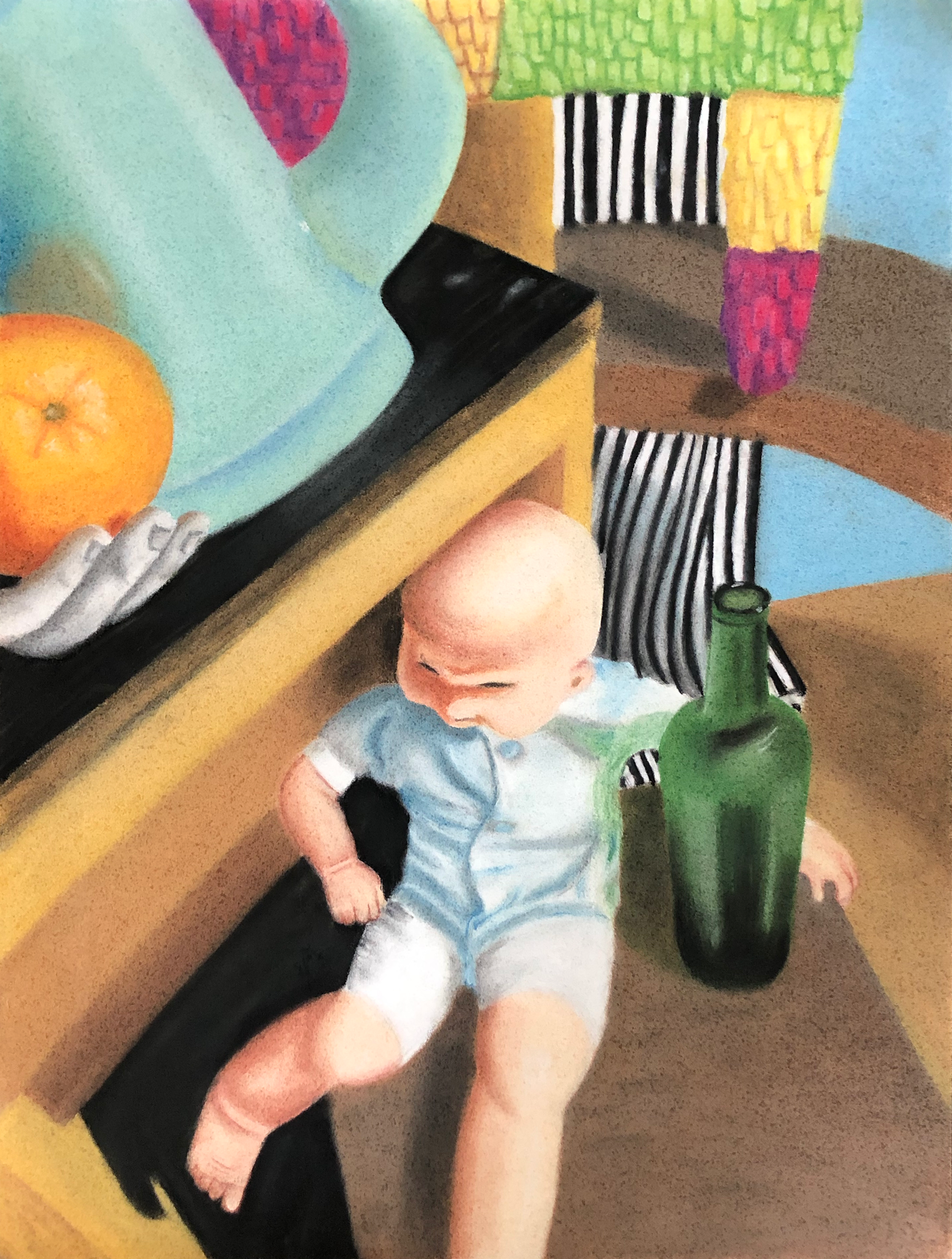 Still Life, Chalk Pastel, Full Color