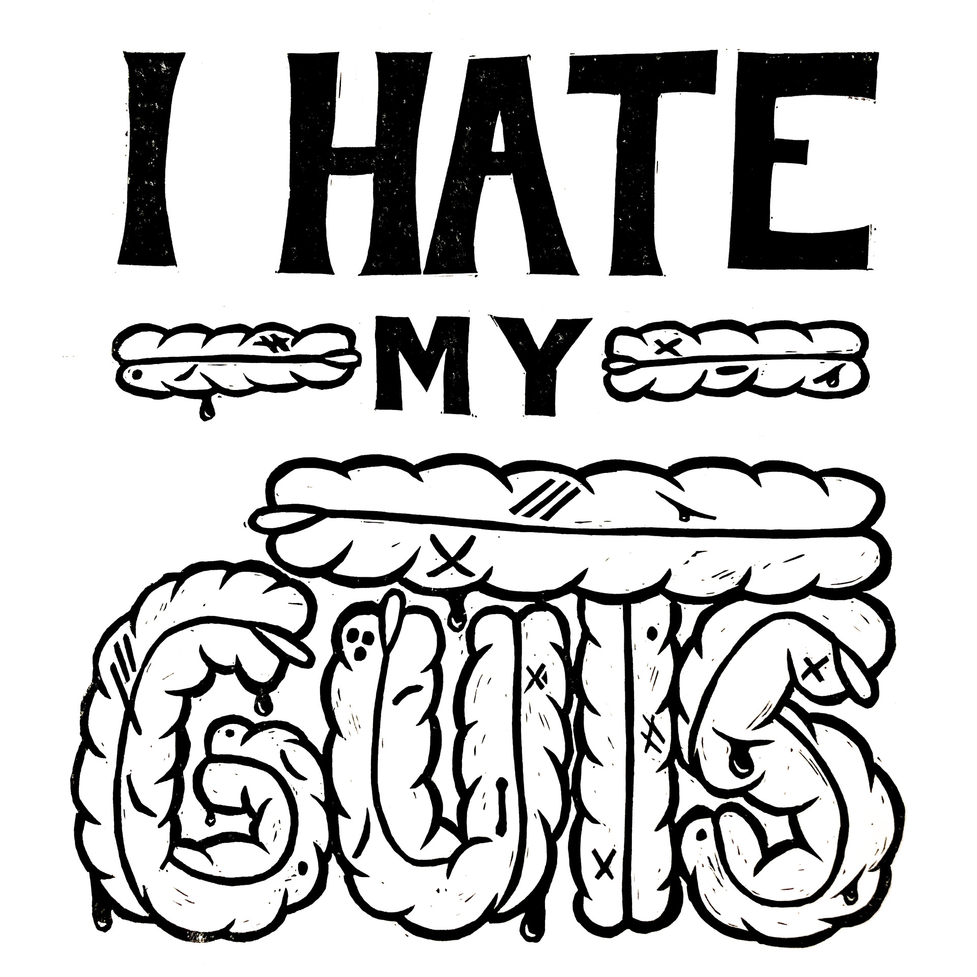 Linocut, Colitis Awareness