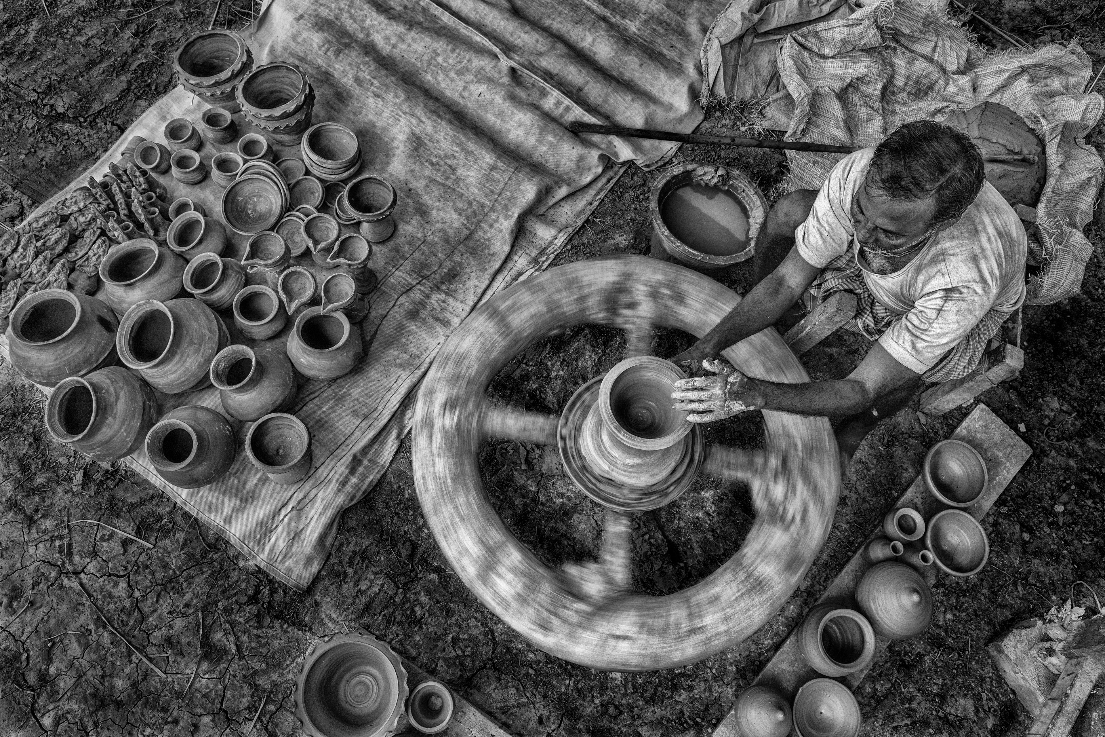 Potters Lathe (Bengal, India)