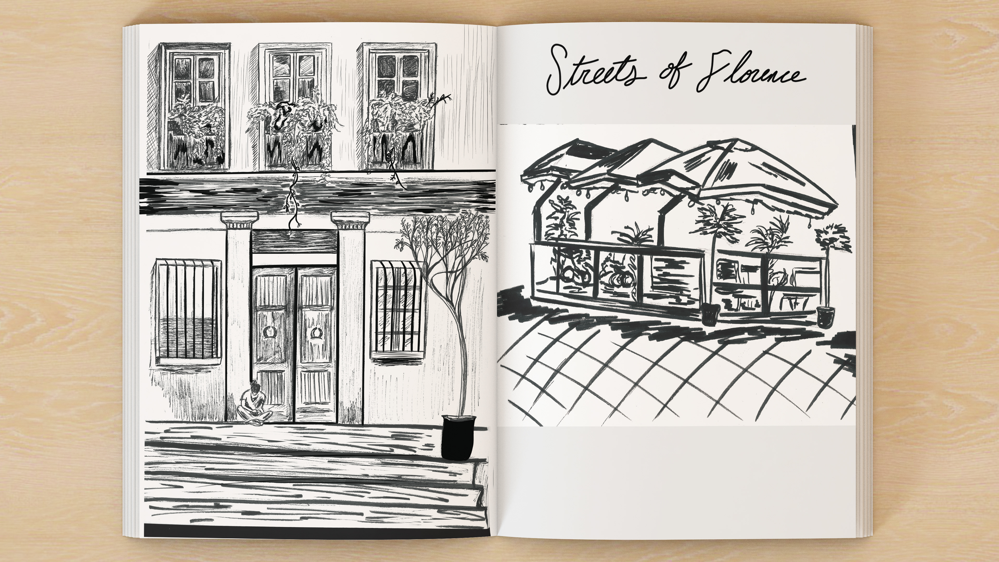 Study Abroad Illustration Book Pages