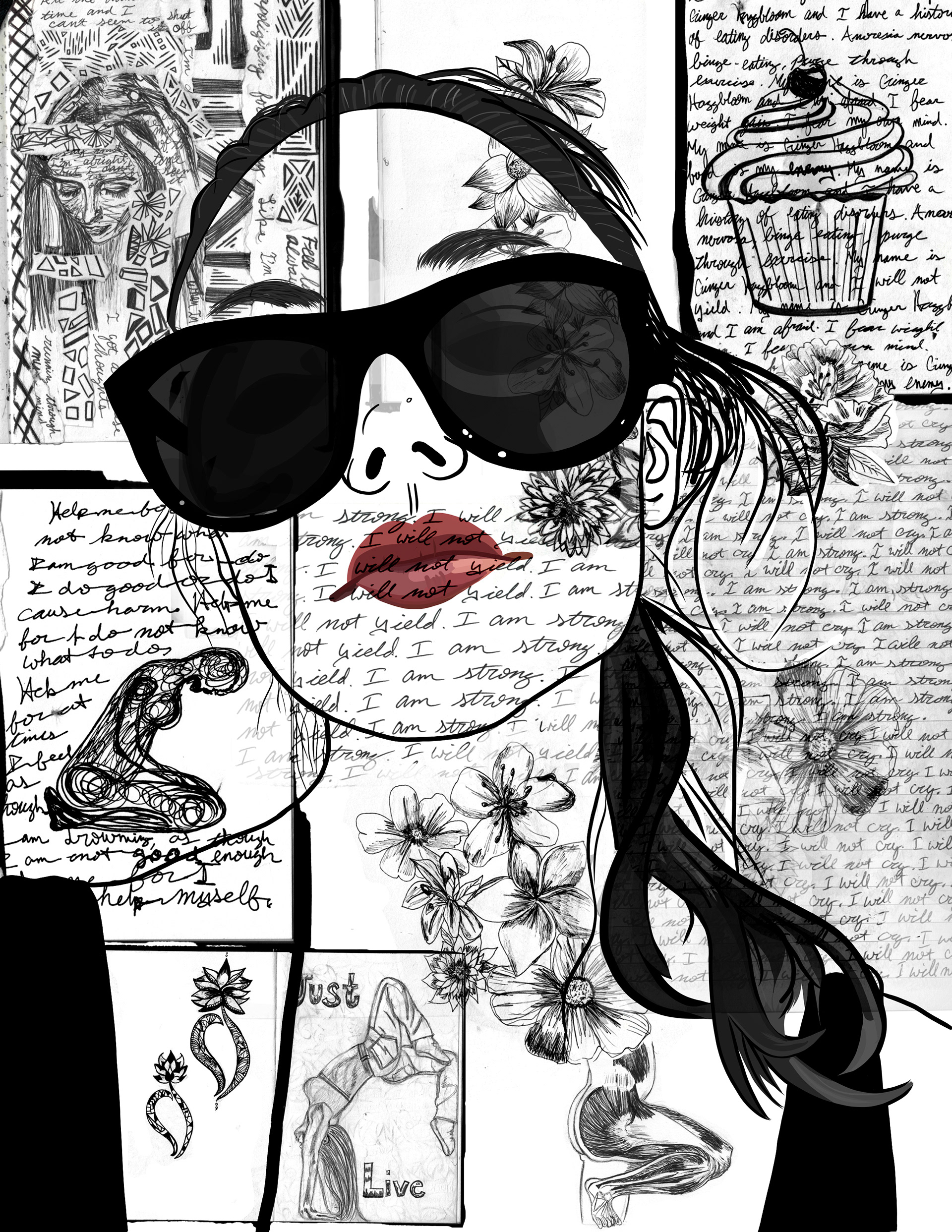 Road to Recovery | Self Portrait Collage