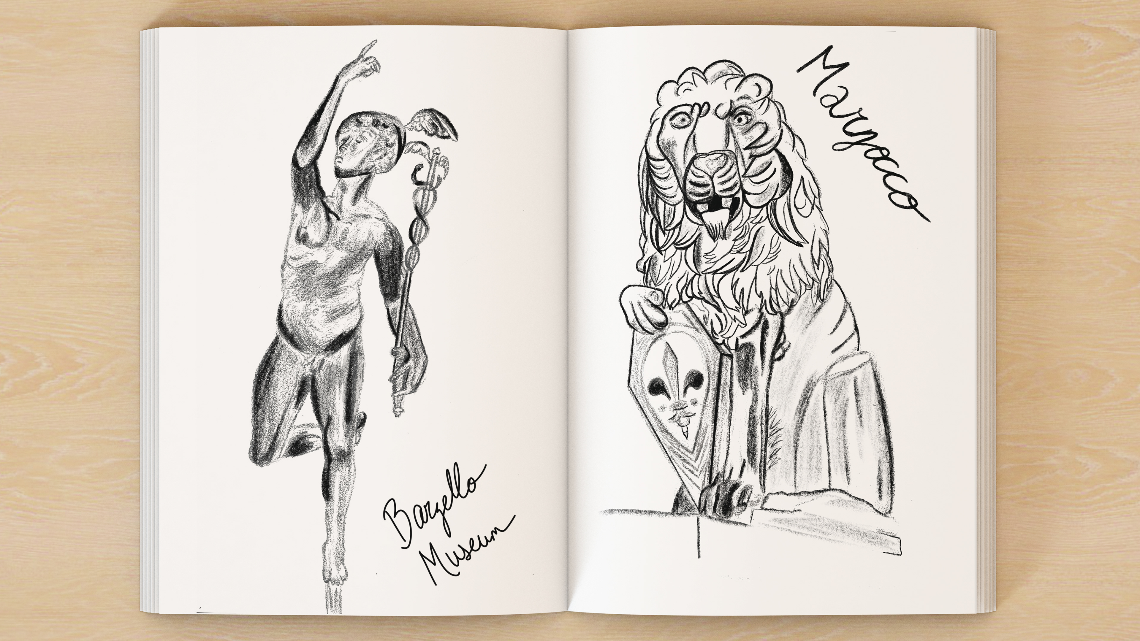 Study Abroad Illustration Book Pages