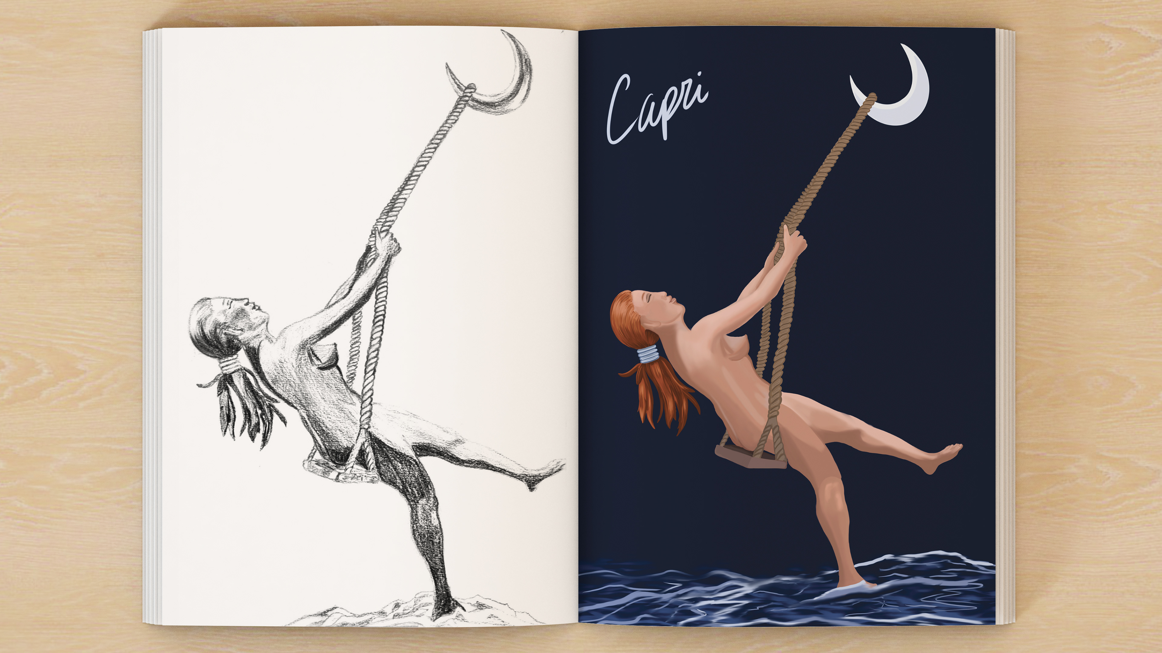 Study Abroad Illustration Book Pages